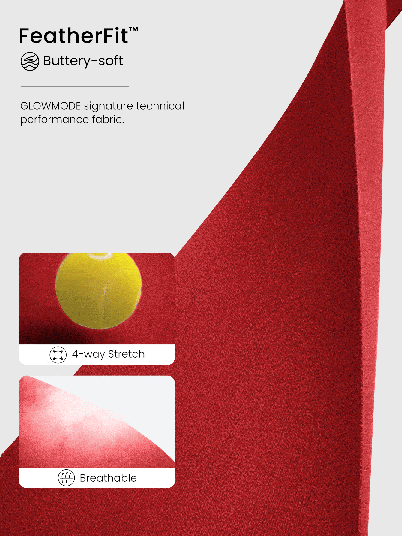 GLOWMODE FeatherFit™ 可调节吊带露背扭背背心低冲击瑜伽日常可拆卸罩杯 - Fiery Red - 查看 5