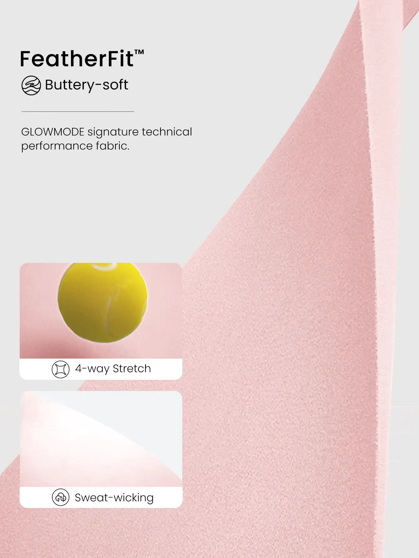 GLOWMODE FeatherFit™ Full Underarm Hip Length Square Neck Basic Tank Top Low Impact Yoga Pilates Studio Daily Removable Cups Valentine's Day