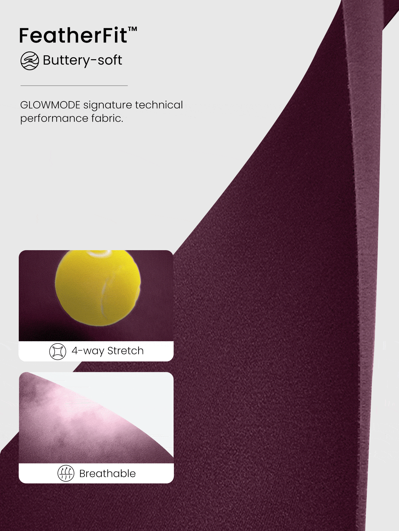 GLOWMODE 25 英寸 FeatherFit™ 收腹健身运动连体衣 夏季优雅女士款 - 櫻桃可樂 - 查看 5