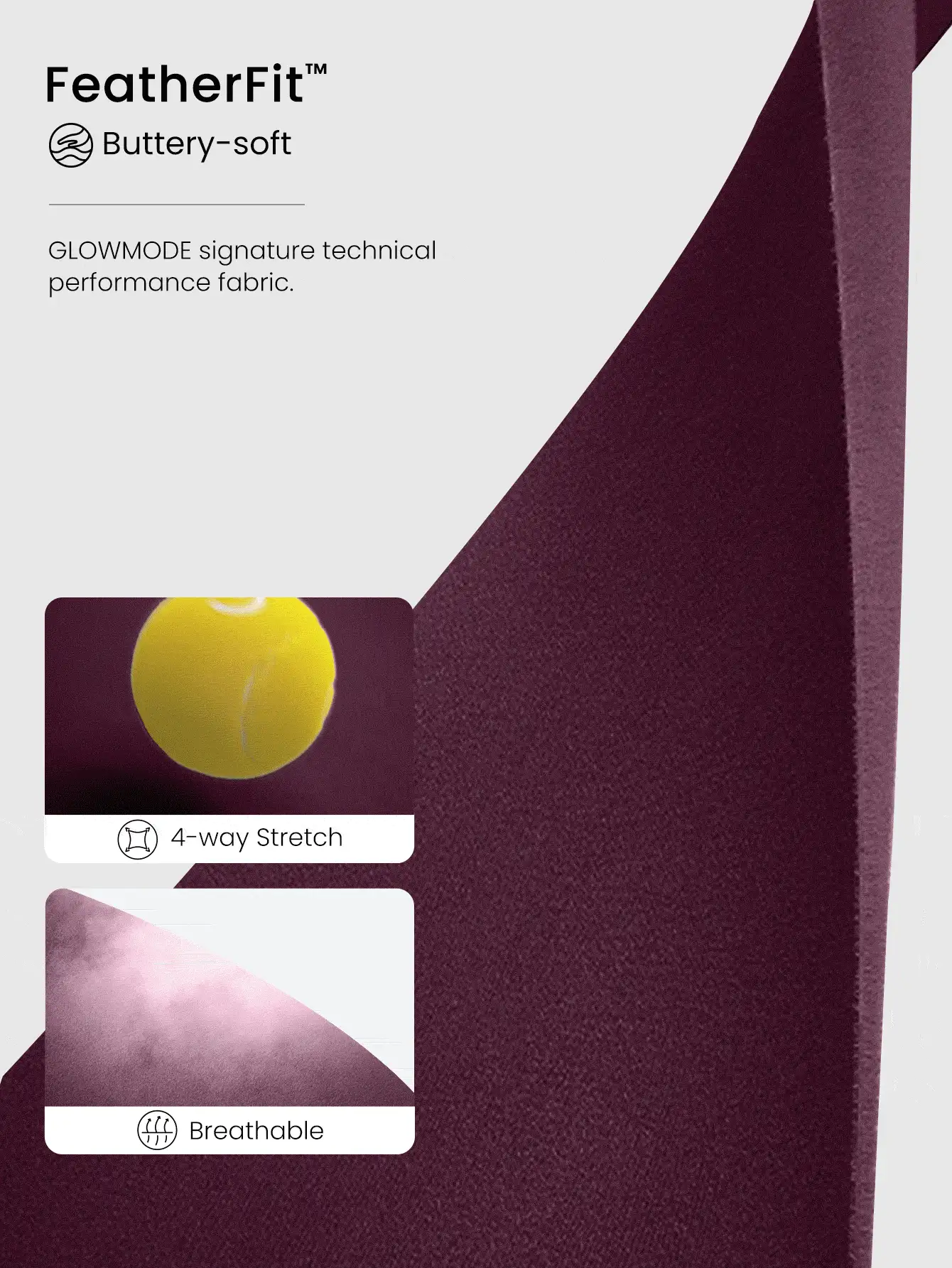 GLOWMODE 25 英寸 FeatherFit™ 收腹健身运动连体衣 夏季优雅女士款 - 櫻桃可樂 - 查看 6