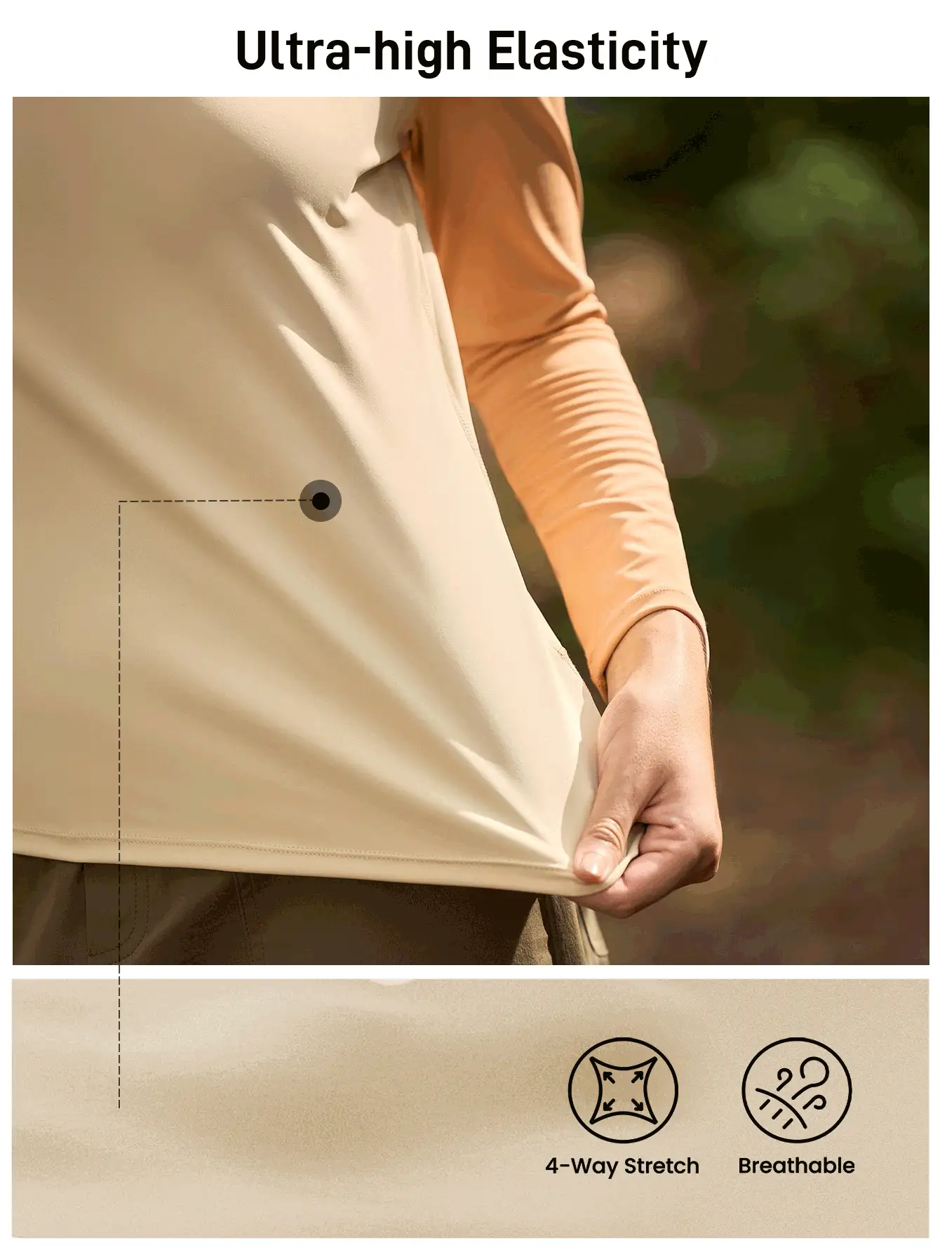 In My Nature 户外服装：高弹性、亲肤的女士运动衫，适合露营、徒步旅行、运动装和城市通勤 - 珊瑚橙 - 查看 2