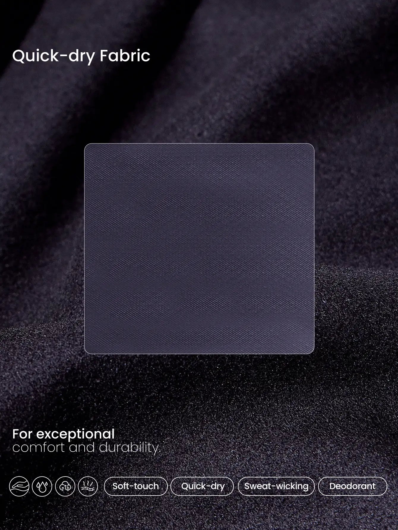 GLOWMODE X Harry Potter Sweat-Wicking Quick-Dry Foldable Hooded Bath Towel Gym Studio Training Daily Active - Black - View 7