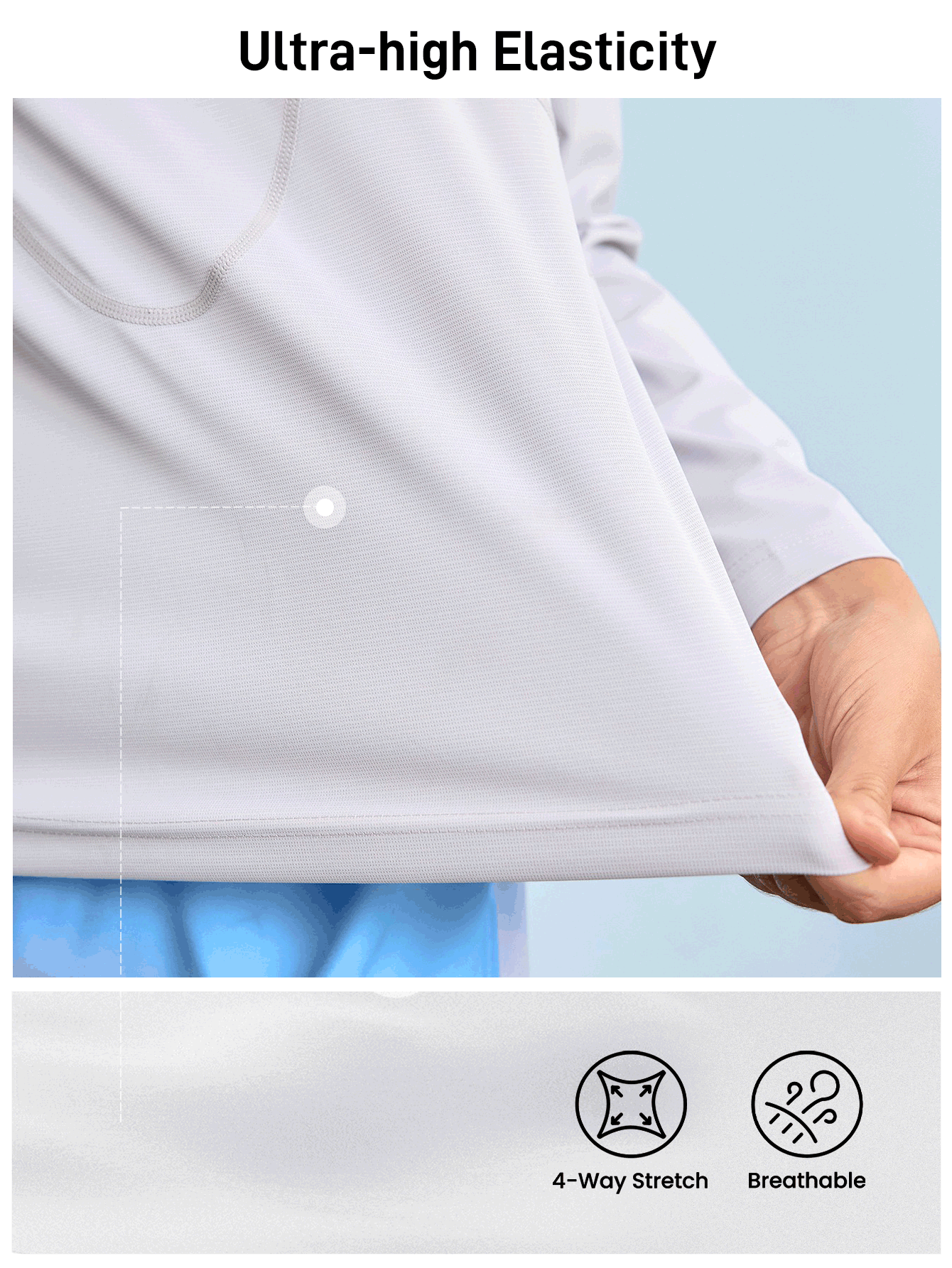 In My Nature 女士圆领长袖宽松休闲户外T恤 - 灰色 - 查看 2