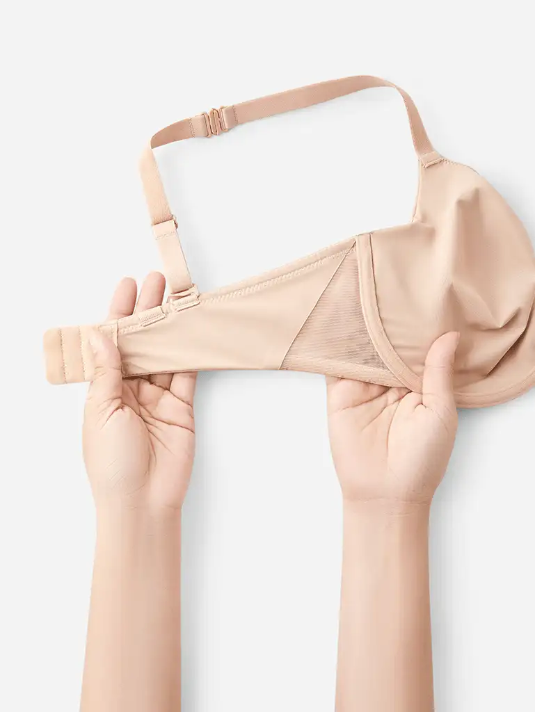 LUVLETTE Plus Dream Curve Air Smooth Full Coverage Basic Minimizer Áo ngực SizeFreedom - Màu be - Xem 3