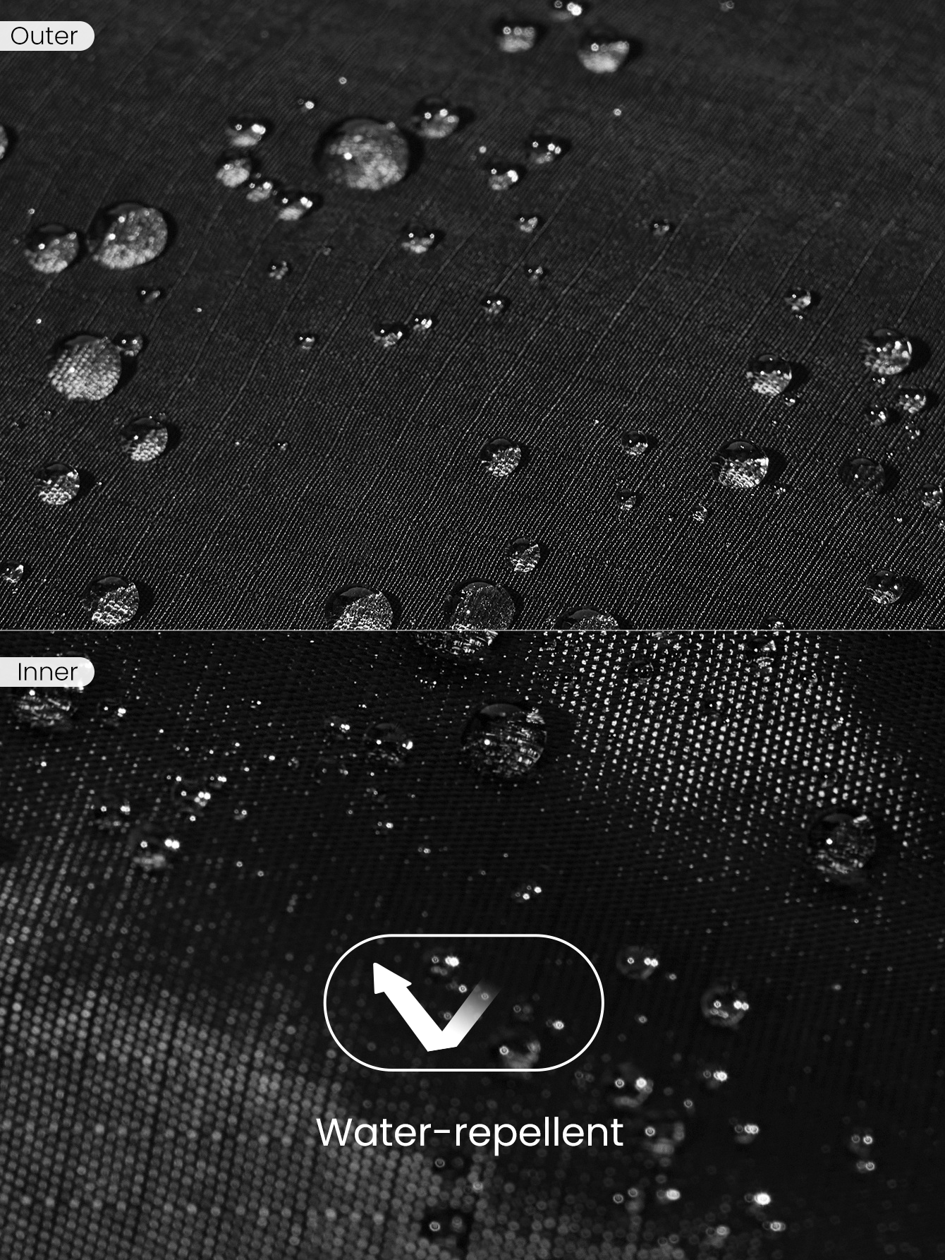 GLOWMODE 17L Unadjustable Textured Water-Resistant Shoulder Bag Fall Winter - Black - View 7