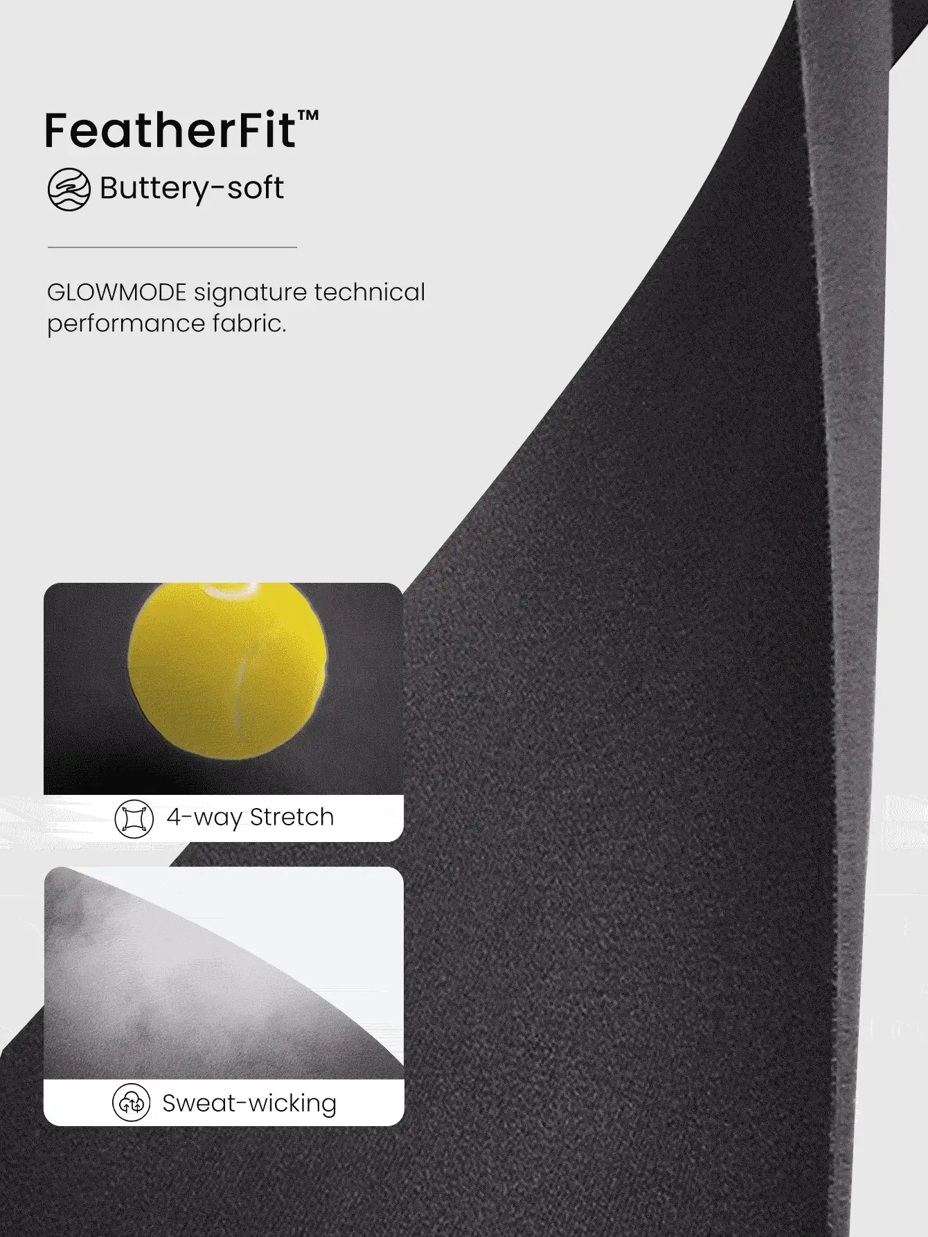 GLOWMODE 28英寸FeatherFit™ Mindful Movement吸汗弹力紧身裤，带侧袋，低冲击瑜伽普拉提芭蕾工作室日常休闲装 - 灰色 - 查看 5