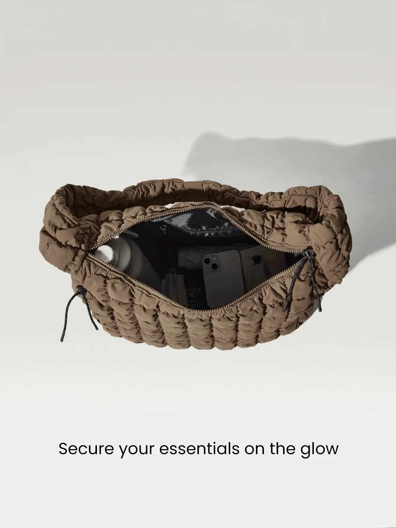 Quilted Water-Resistant Carryall Shoulder Bag Fall Winter