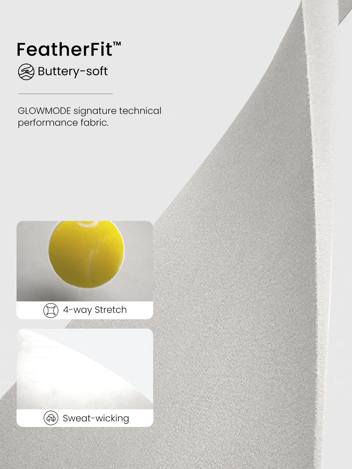 GLOWMODE FeatherFit™ Two-Tone Scoop Neck Longline Sports Bra Low Impact Yoga Daily