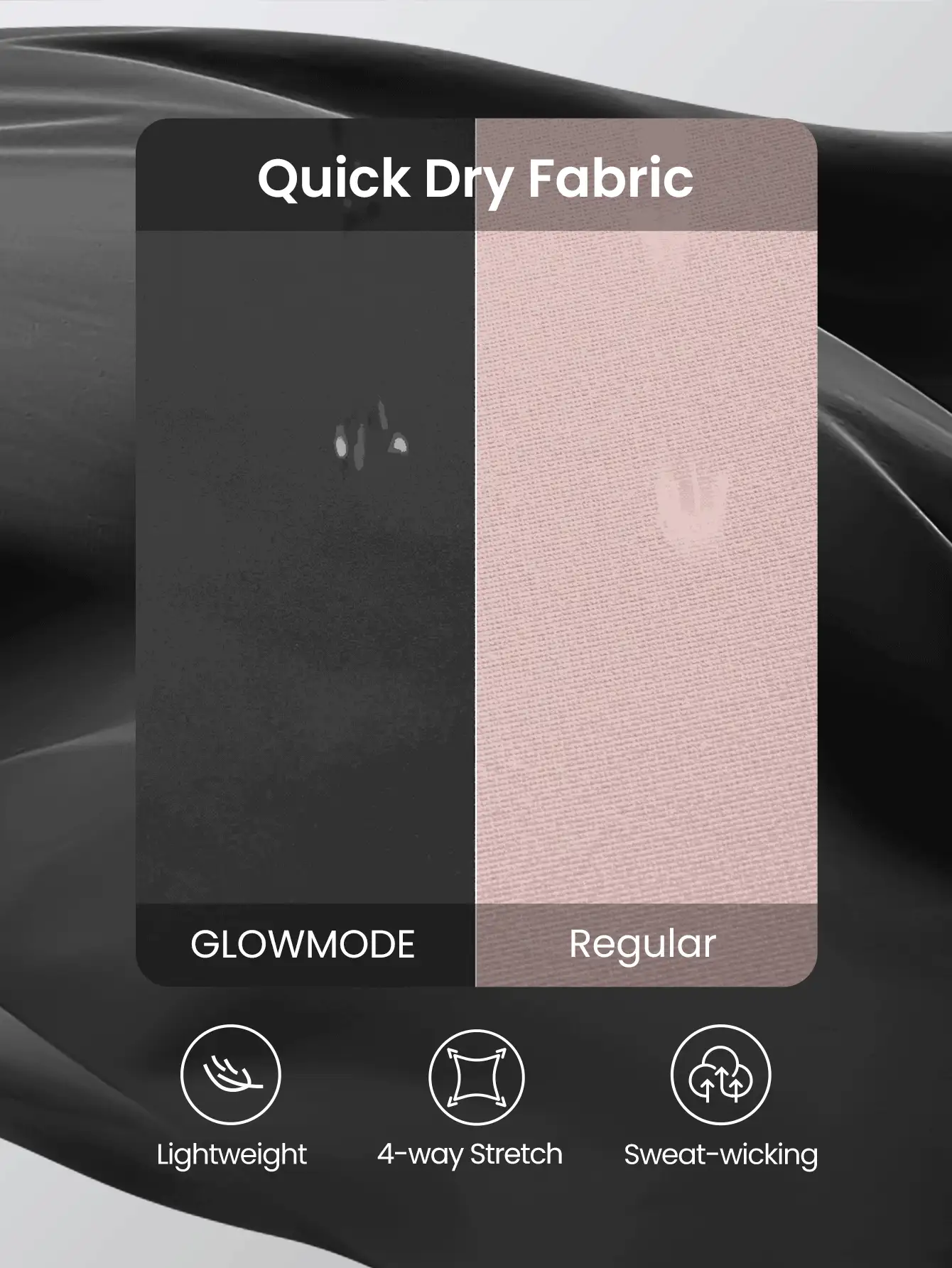 GLOWMODE Drawstring Pocket Mini Skort With Built-In Underwear Tennis Golf Summer Anti-Odor - Black - View 3