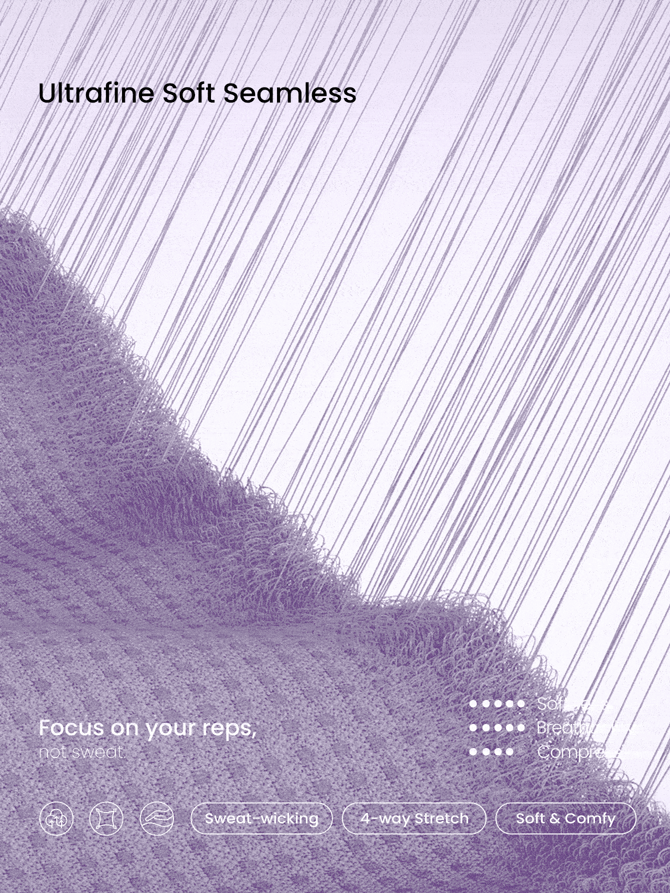 GLOWMODE Second-Skin 无缝交叉露背圆领短款长袖上衣，带拇指孔，低冲击瑜伽普拉提工作室日常休闲装，可拆卸罩杯 - 紫丁香色 - 查看 5