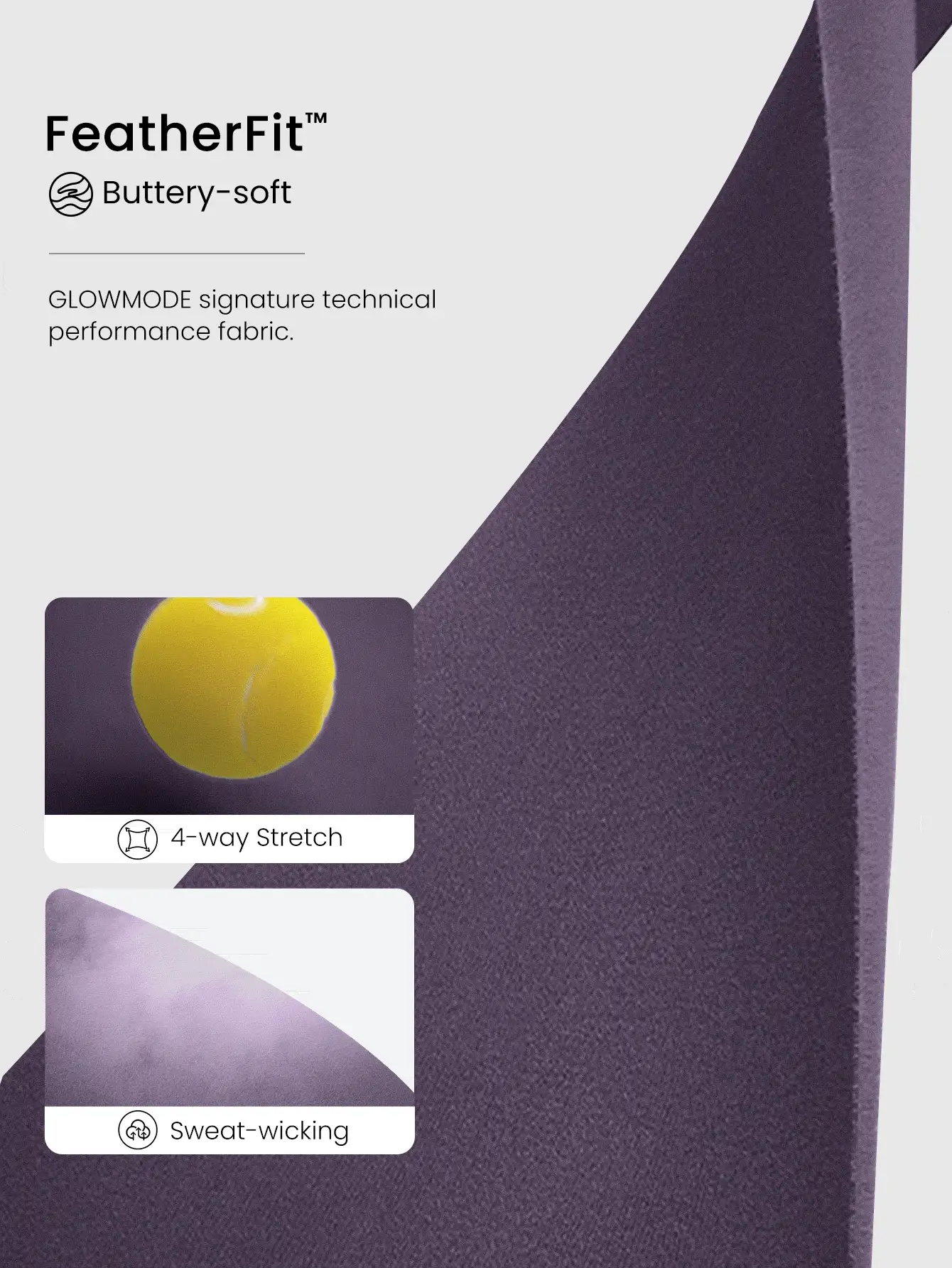 GLOWMODE 29英寸 FeatherFit™ Ease Into It 宽腿超高腰紧身裤，带口袋 - Bold Plum - 查看 5