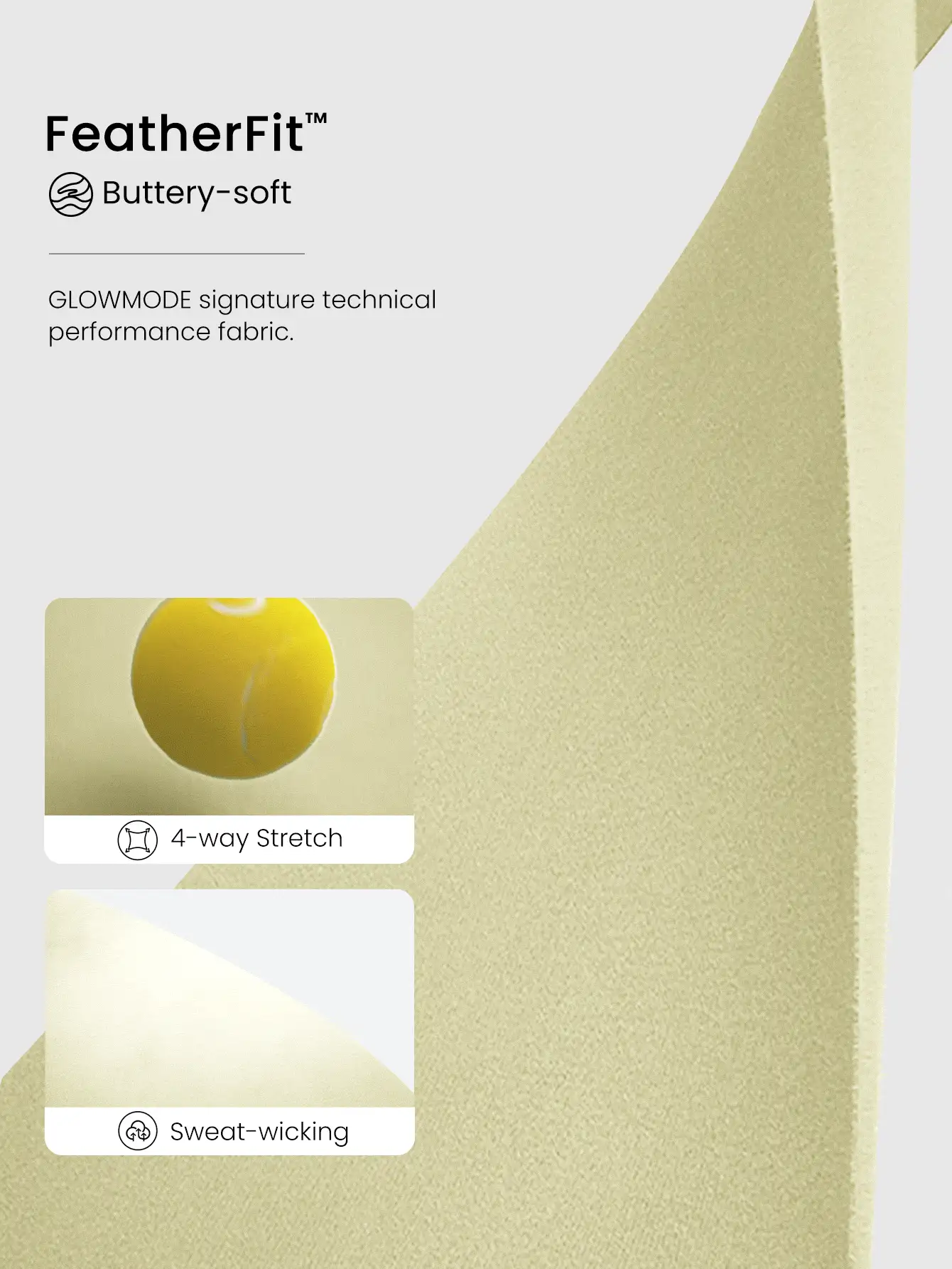 GLOWMODE FeatherFit™ 吸汗亮泽柔软吸汗内置文胸背部扭纹甜心领运动背心低冲击瑜伽普拉提工作室日常休闲装