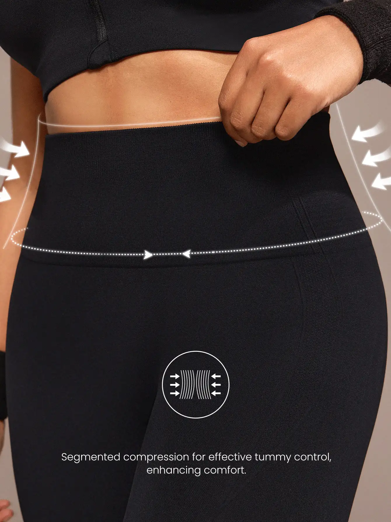 GLOWMODE 24" Plus Size Seamless Ready Set Go Tummy Control Scrunch Butt High-Waist Leggings Medium Impact Running Jogging Training Gym Workout