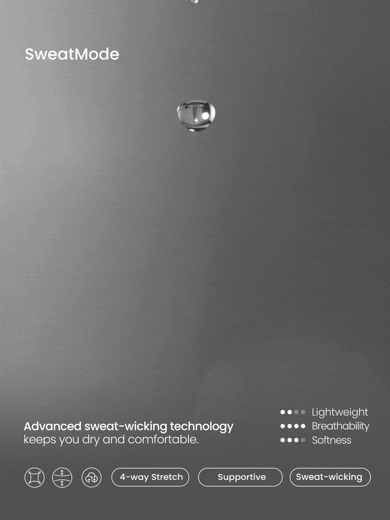 GLOWMODE 两件装 SweatMode 亮泽丝滑无缝吸汗标志中腰比基尼内裤日常休闲工作服 - 深灰色 - 查看 5