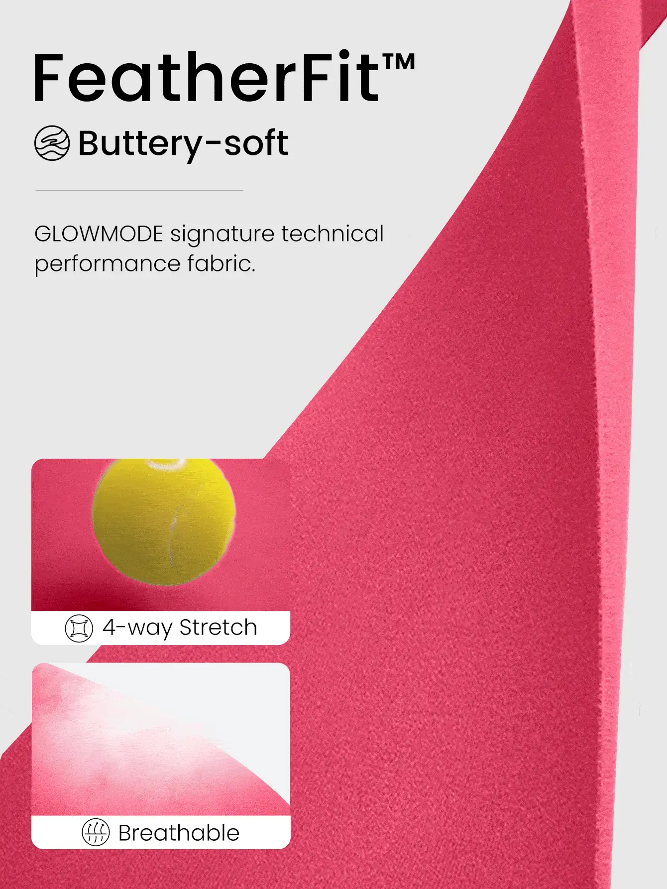 GLOWMODE 2 Pieces FeatherFit™ U-Back Cropped Active Tank & 4.3" Tummy Control Biker Shorts Set Low Impact Yoga Pilates Daily - Blush Crush - View 6