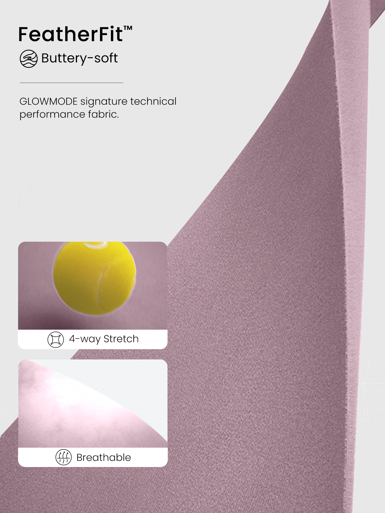 GLOWMODE FeatherFit™ Midja Bantning Topp - Elderberry - Visa 4