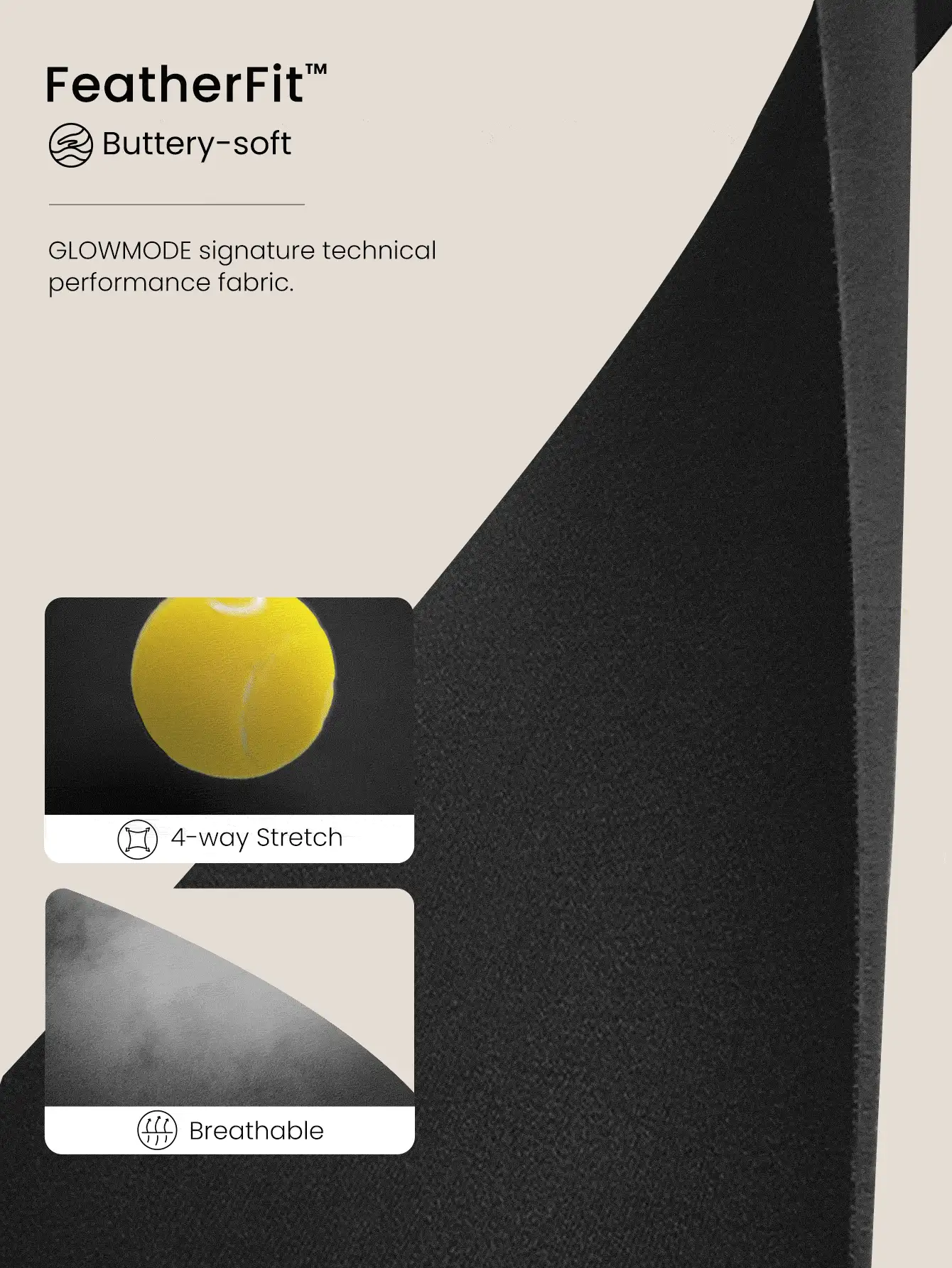 GLOWMODE FeatherFit™ 可调节后扣双交叉带心形领运动文胸低冲击瑜伽日常可拆卸罩杯 - 黑色 - 查看 4