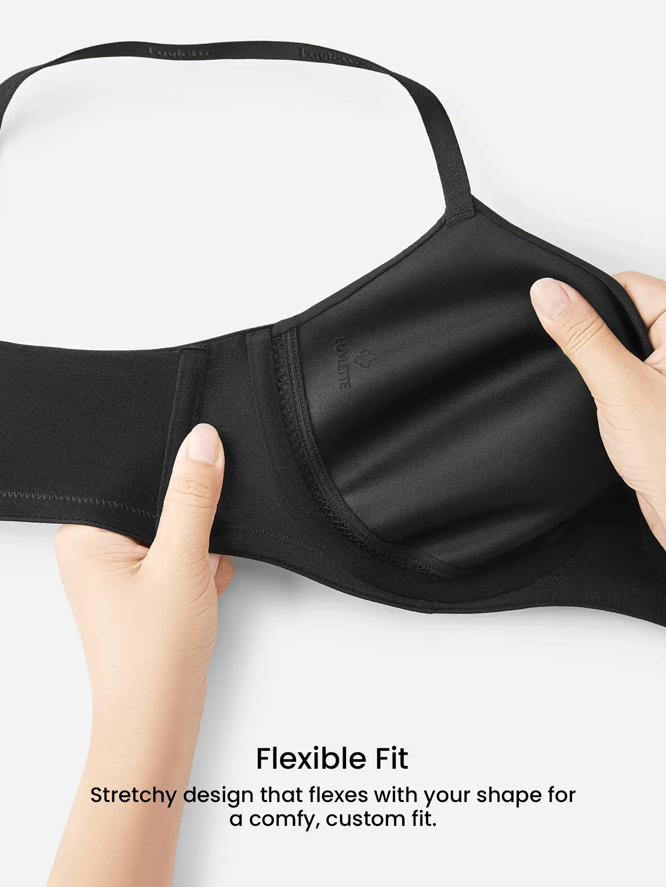 LUVLETTE Áo ngực Plus Dream Curve Support + Áo ngực hỗ trợ che phủ toàn diện mượt mà Áo ngực giảm thiểu kích thước ngực màu đen Áo ngực Flexi SizeFreedom - màu đen - Xem 3