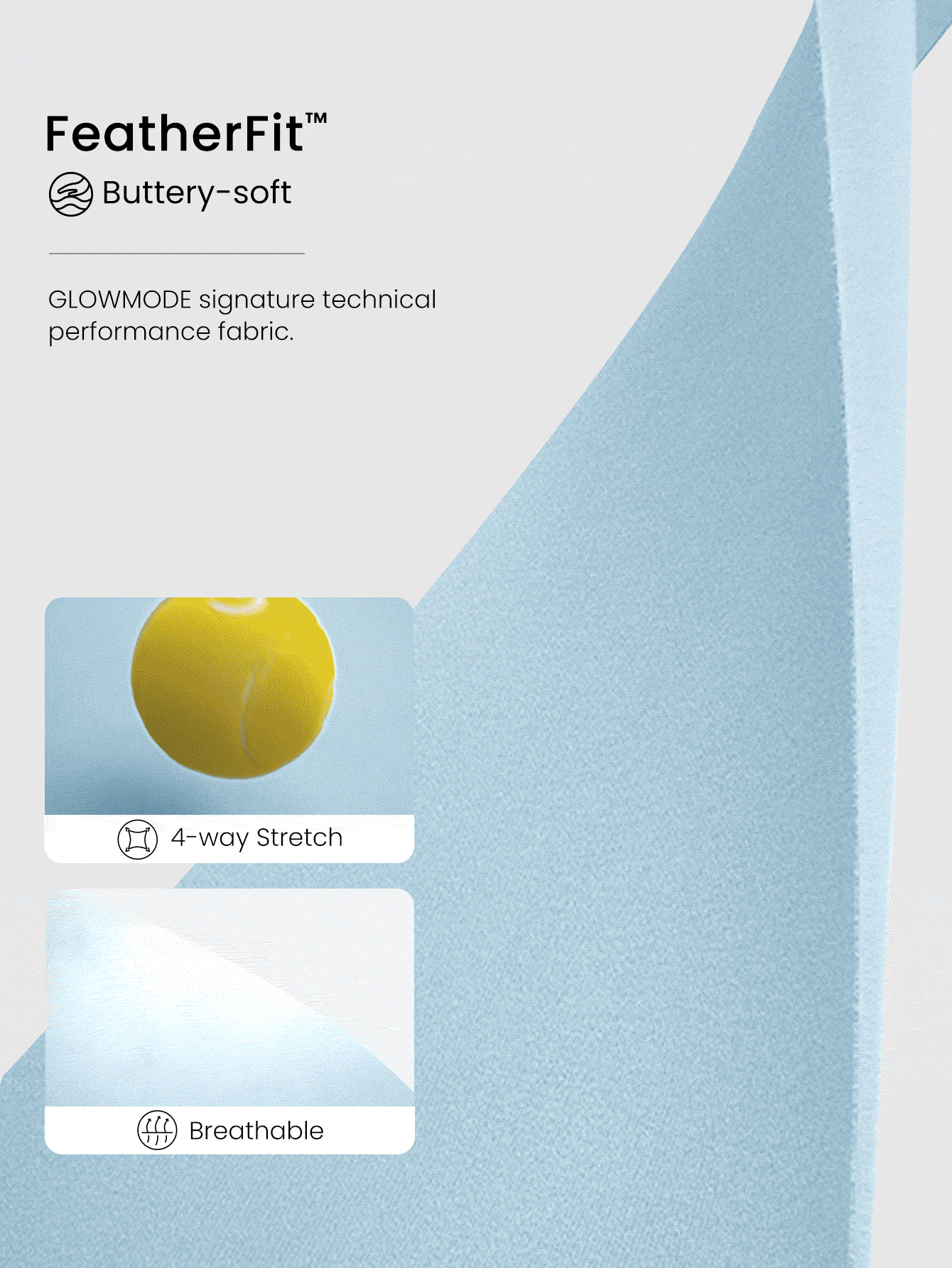 GLOWMODE 吸汗速干立领运动长袖夹克，带隐藏口袋和拇指孔，日常休闲 - 淺藍色 - 查看 5