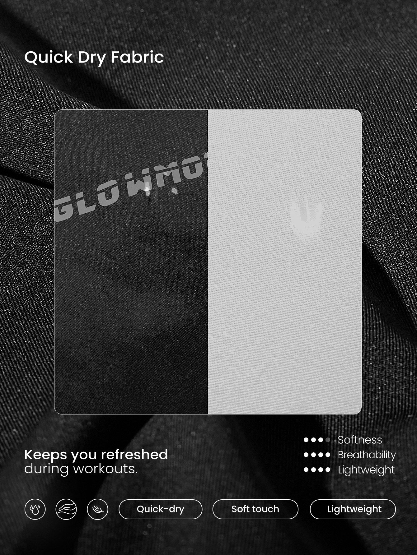 GLOWMODE Easy Rider 速干轻便透气网眼围脖保暖围脖骑行健身训练围脖 - 黑色 - 查看 5