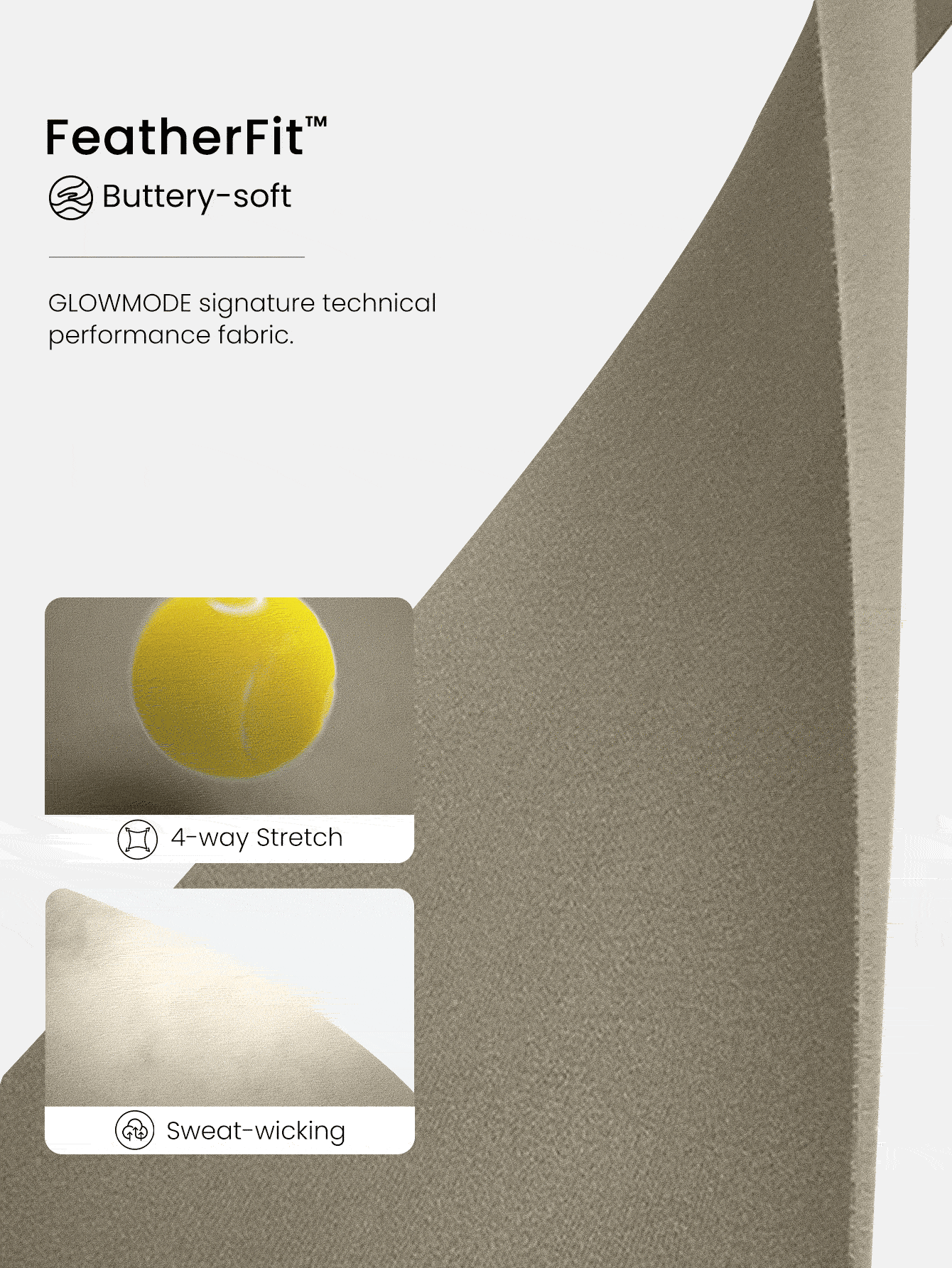 GLOWMODE 31英寸FeatherFit™弹力大步裤，柔软舒适，吸汗排汗，低冲击瑜伽普拉提工作室日常休闲装 - 棕色 - 查看 4