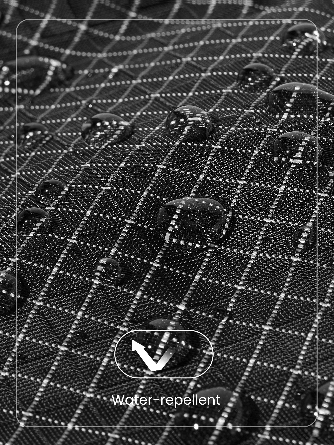 GLOWMODE 1升拉链式多功能腰包 防水斜挎腰包 可调节肩带 - 黑與白 - 查看 5