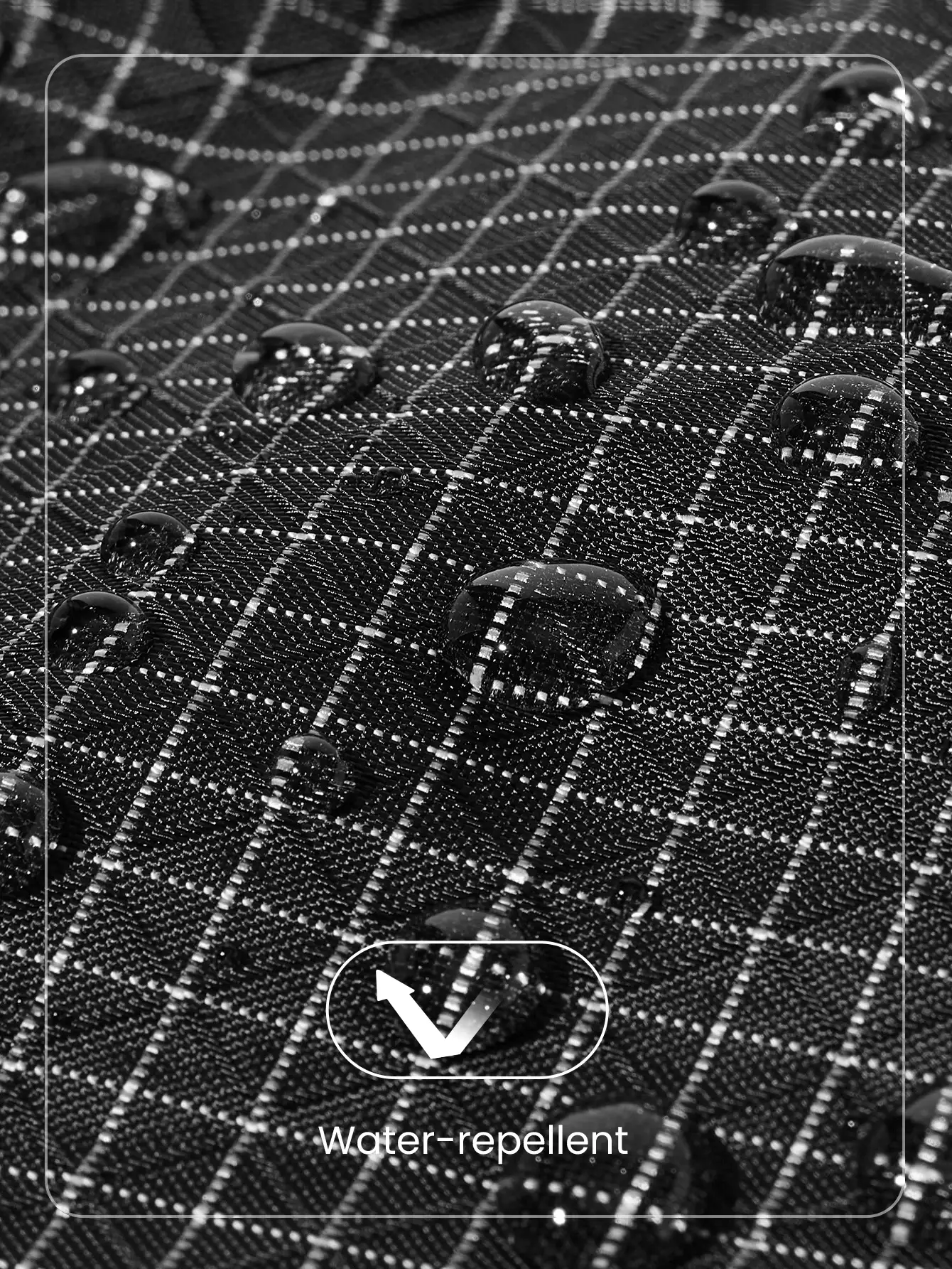 GLOWMODE 1升拉链式多功能腰包 防水斜挎腰包 可调节肩带 - 黑與白 - 查看 5