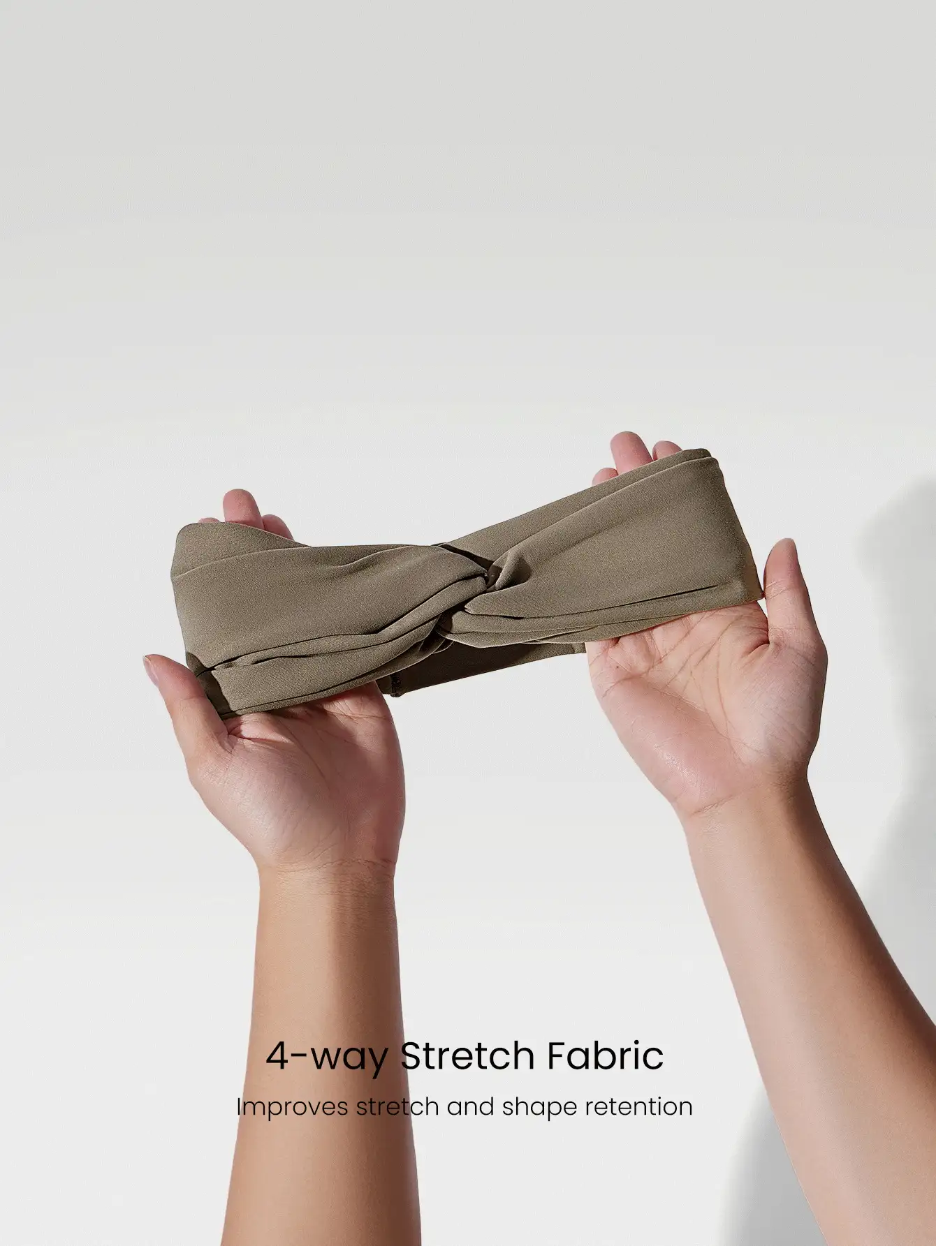 GLOWMODE 1 件装 FeatherFit™ 扭结反光弹力柔软吸汗扭结头带健身运动日常休闲 - 棕色 - 查看 4