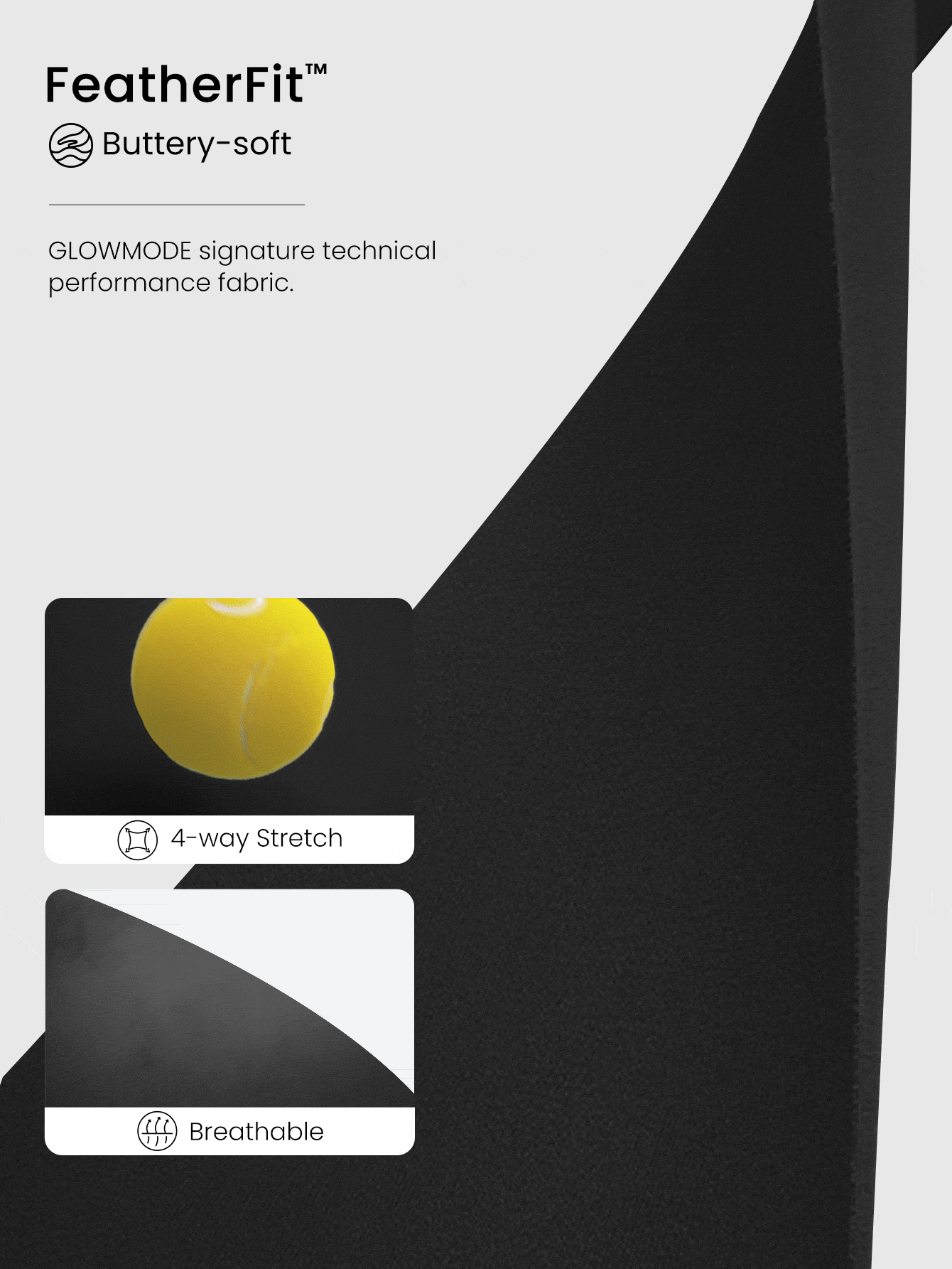 GLOWMODE 24 英寸 FeatherFit™ 紧身臀部镂空工字背运动紧身连体衣 低冲击瑜伽日常可拆卸罩杯 - 黑色 - 查看 6