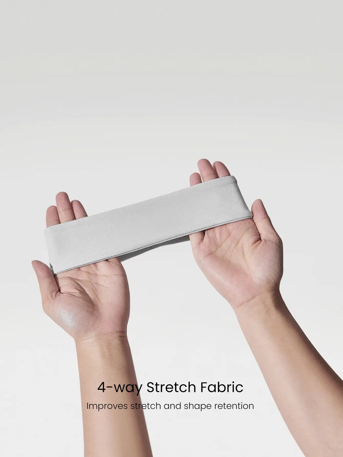 GLOWMODE FeatherFit™ 热身吸汗弹力防滑头带瑜伽普拉提健身房锻炼训练日常运动服 - 淺灰色 - 查看 4