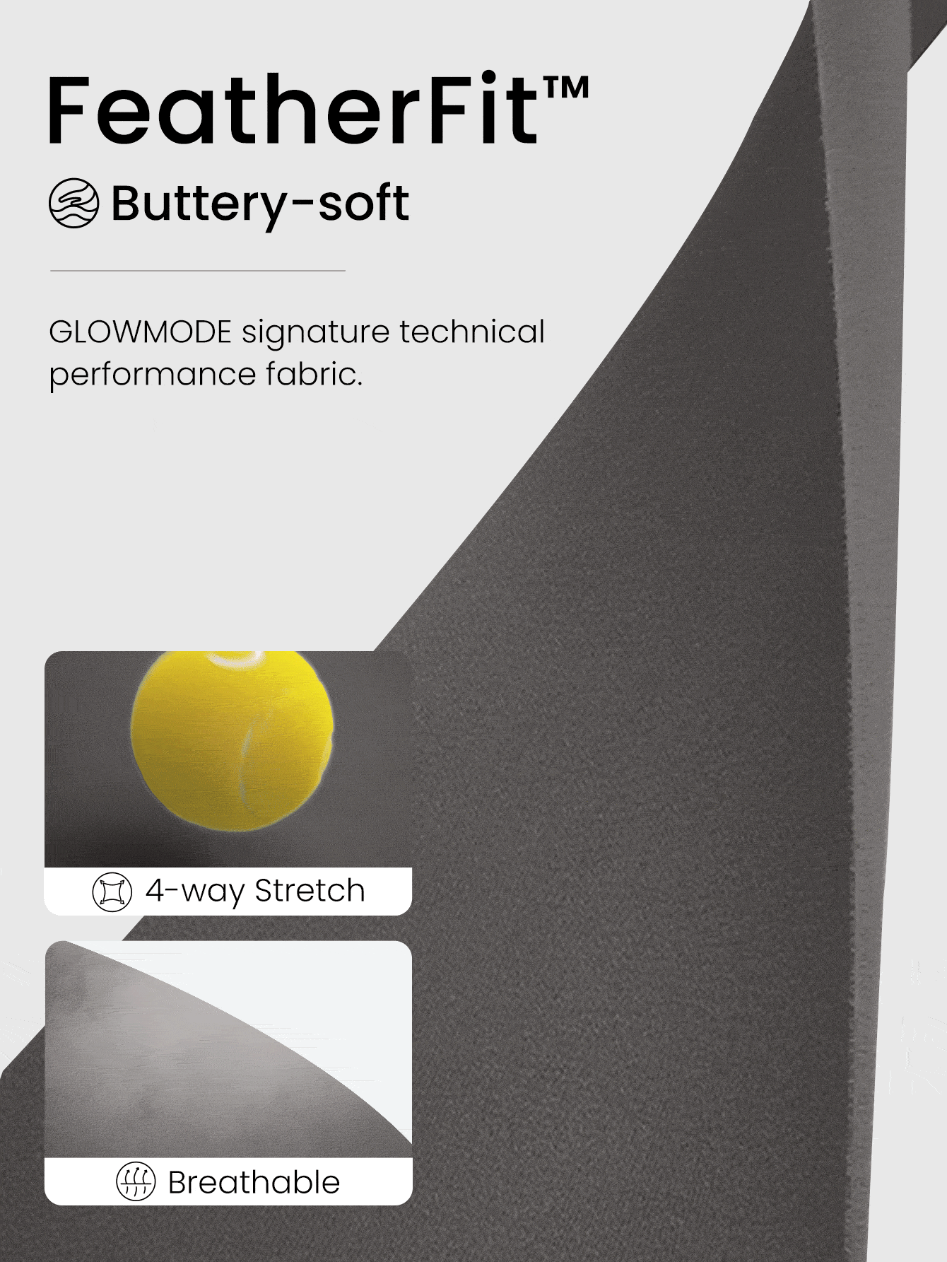 GLOWMODE FeatherFit™超高腰孕婦自行車褲腹部支撐8英寸，透氣高彈性 - 深灰色 - 查看 8