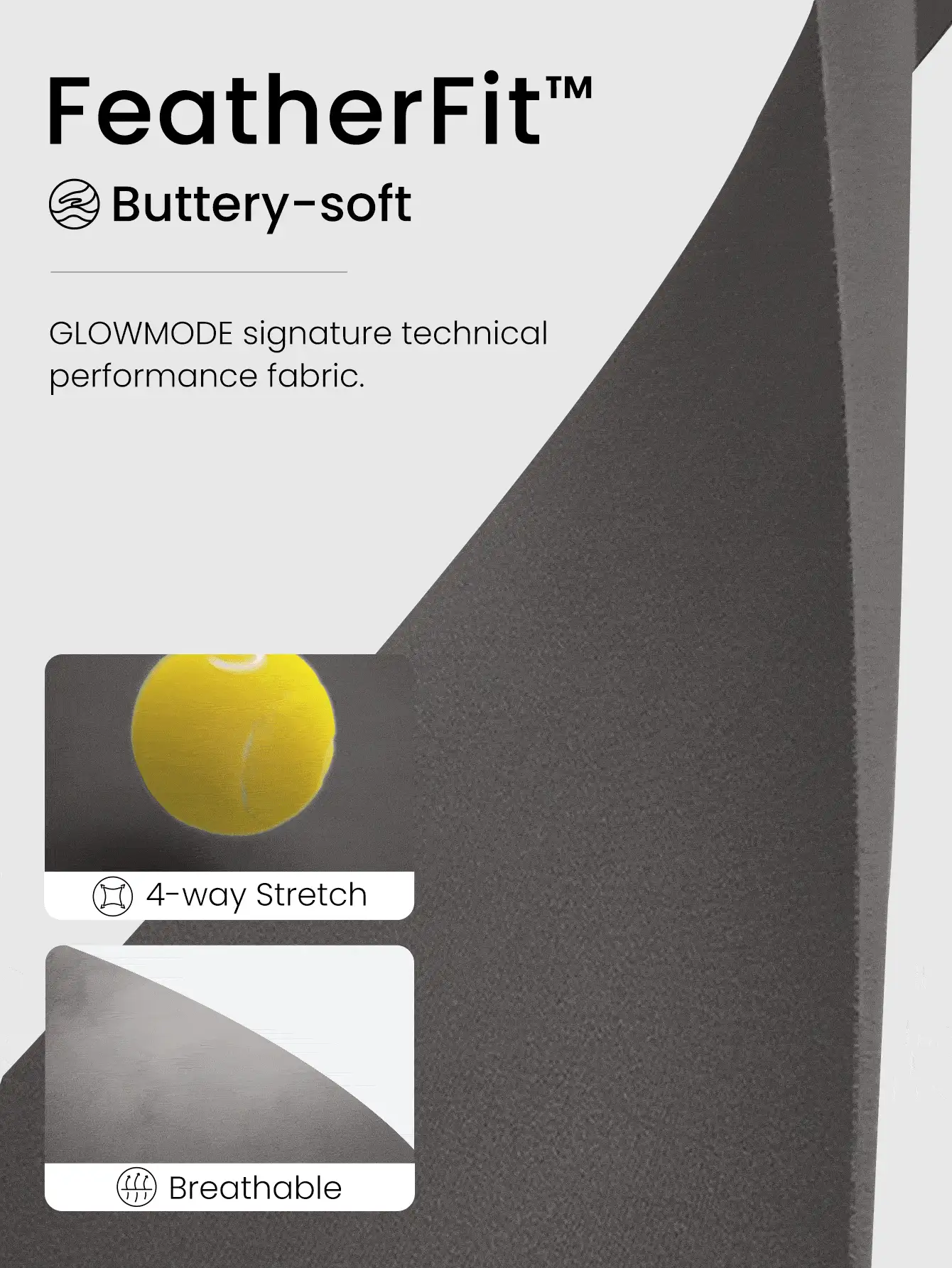 GLOWMODE FeatherFit™ Super High Rise Belly Support 8" Maternity Biker Shorts High-Stretchy - Dark Grey - View 8