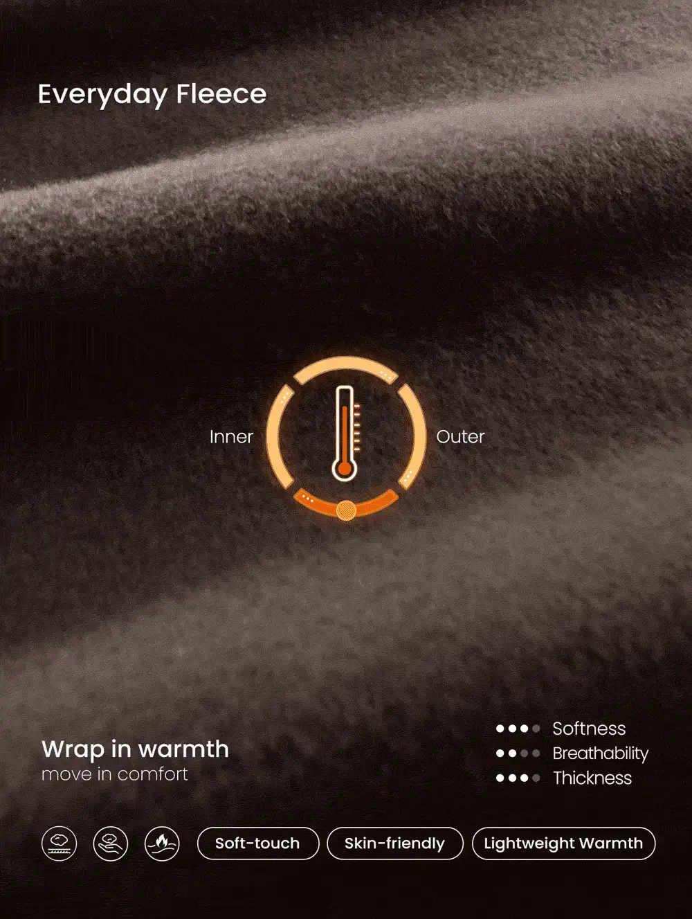 GLOWMODE 30英寸日常羊毛阔腿可调节抽绳腰部工装慢跑裤日常休闲裤 - 巧克力棕 - 查看 5