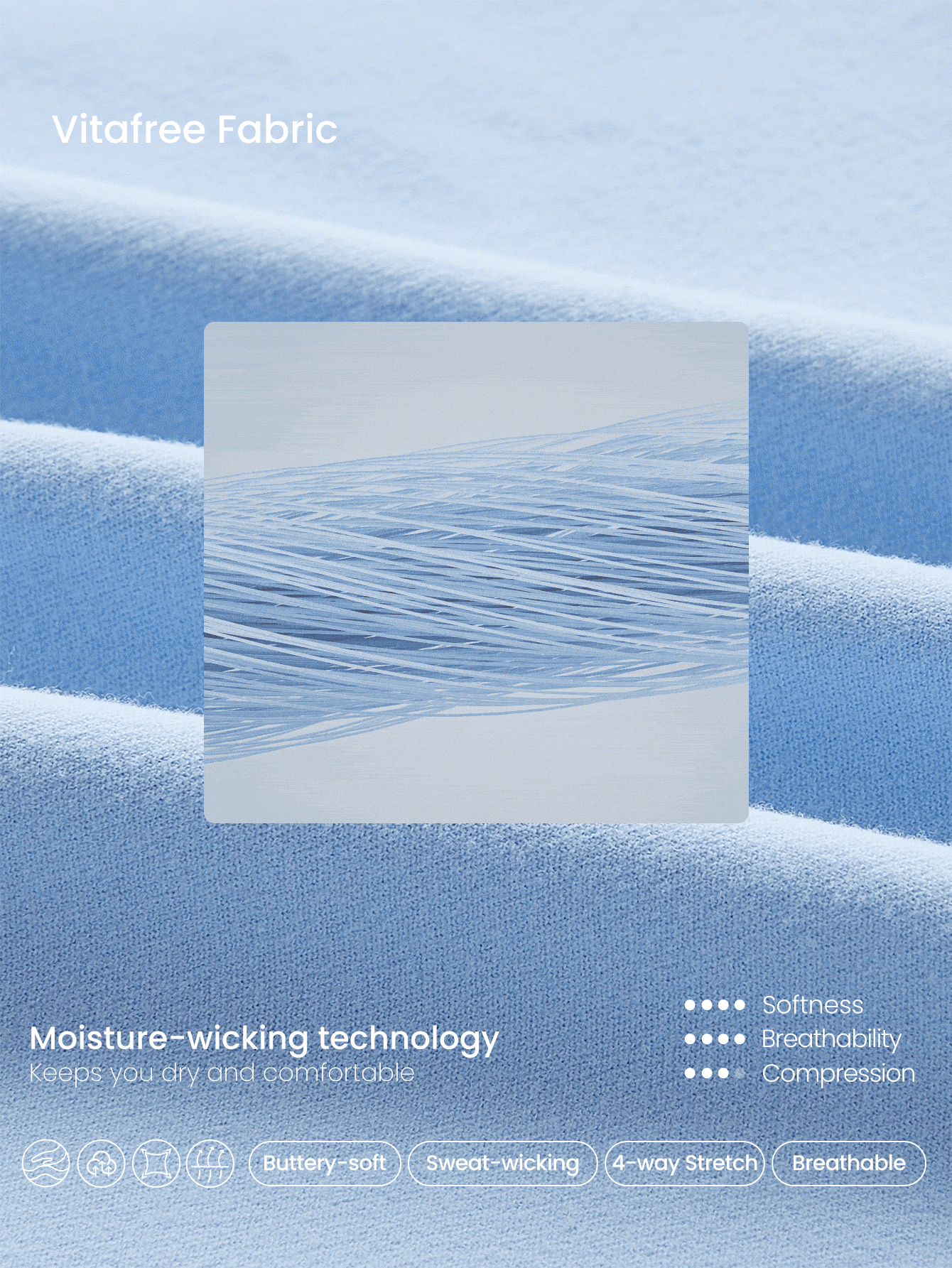 GLOWMODE Slim Fit Warm Crop Length Long-Sleeve Top With Thumbholes Removable Padding Yoga Pilates Daily Active Wear Sweat-Wicking - Baby Blue - View 6