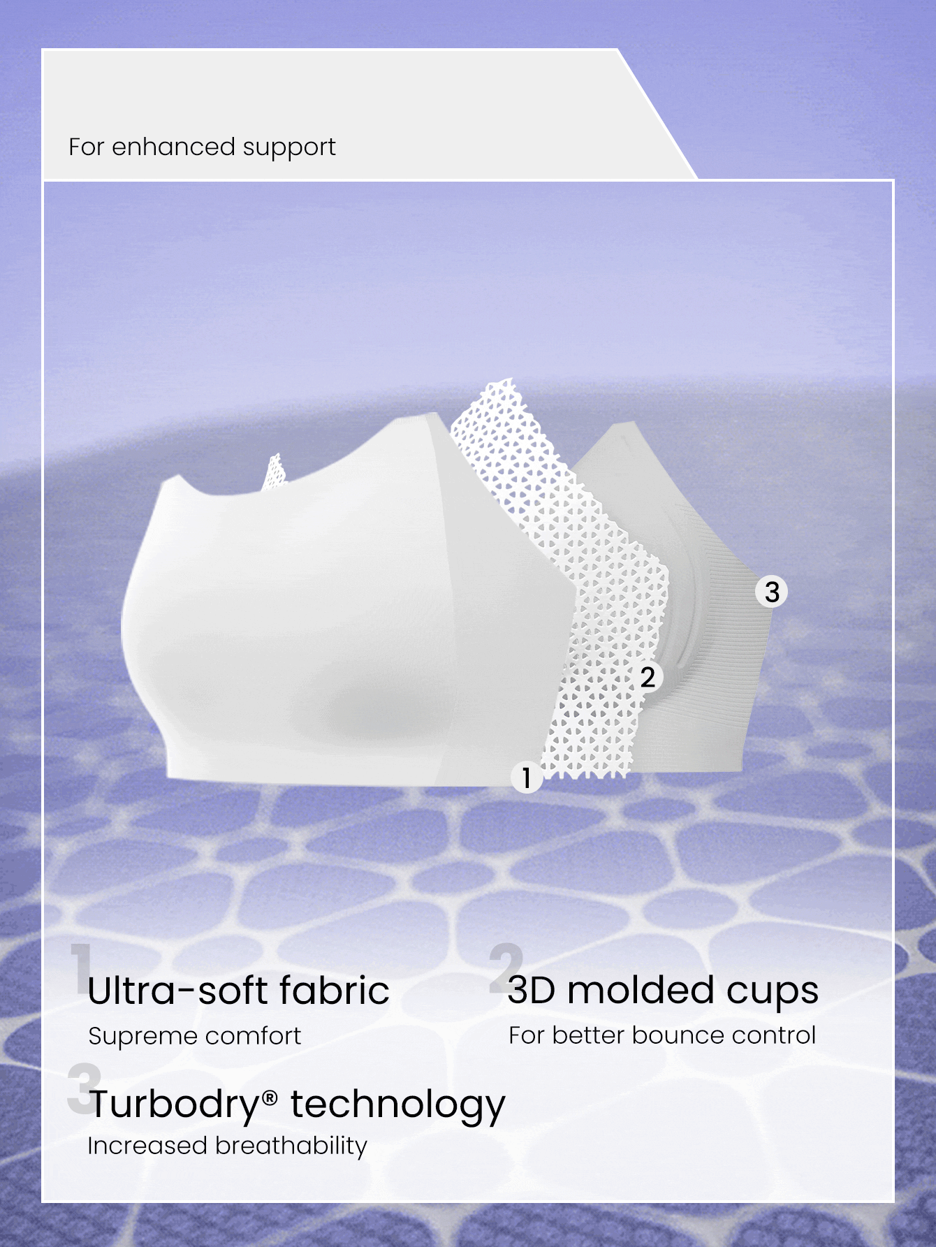 GLOWMODE Hot Take 吸汗高压缩前拉链模压泡沫罩杯交叉多带后背 U 领运动文胸中等强度跑步慢跑训练健身房锻炼 - 白色 - 查看 4