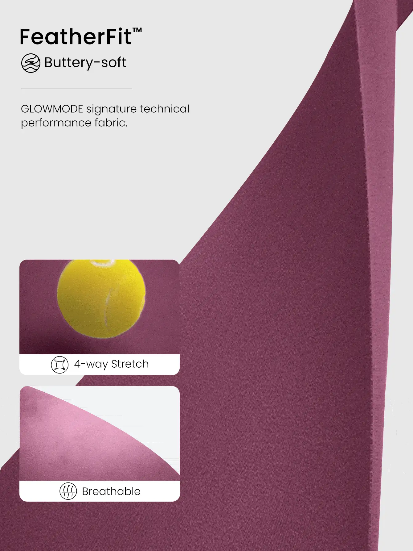 GLOWMODE FeatherFit™ Slim-It Streamline Performance Secure Pockets Zip Up Long Sleeve Jacket Low Impact Yoga Daily  Spring Summer - Red Violet - View 7