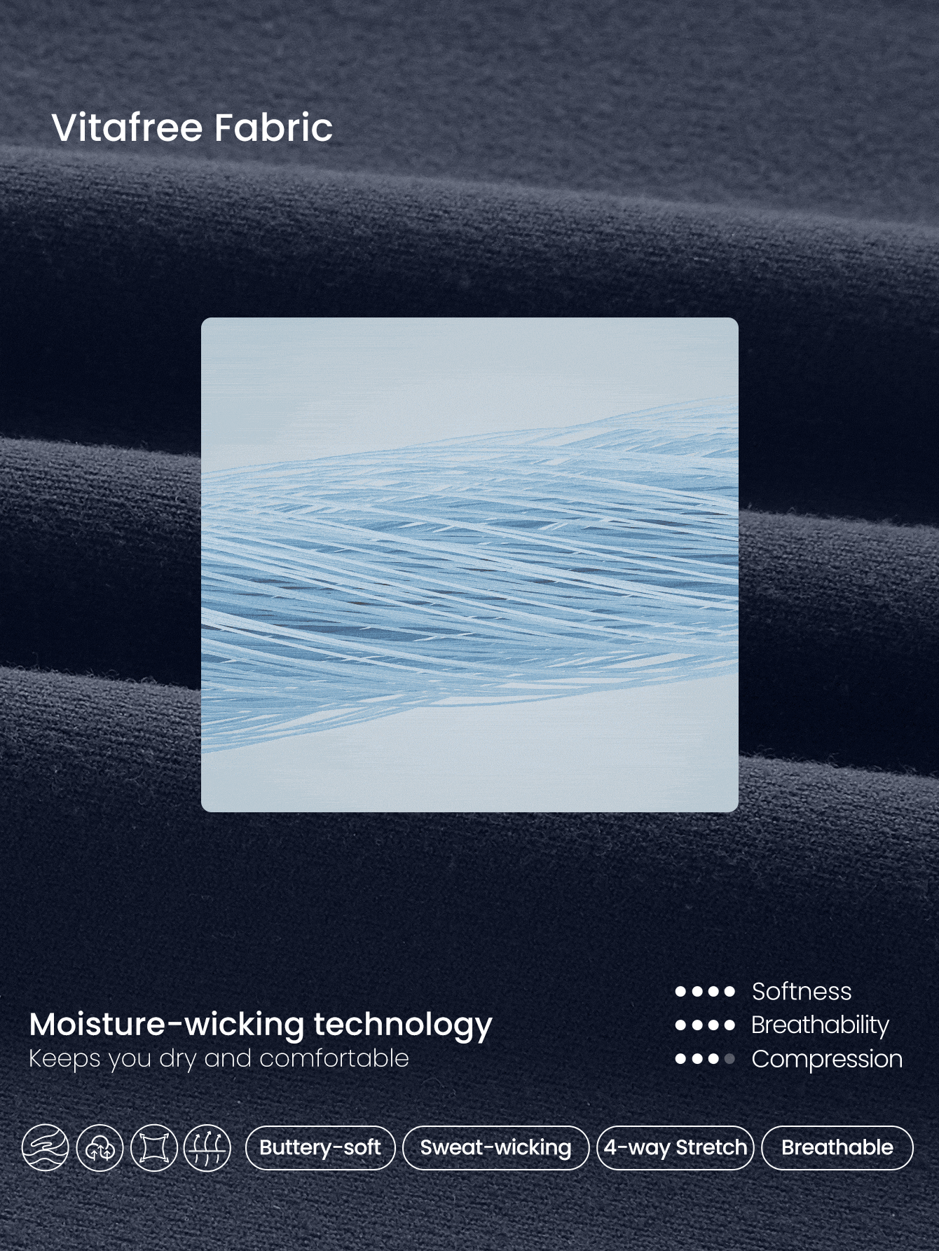 GLOWMODE 修身保暖腰长 1/4 拉链针织长袖上衣，带拇指孔，跑步、慢跑、徒步、健身房训练、日常运动服，吸汗排汗 - Dark Blue - 查看 5