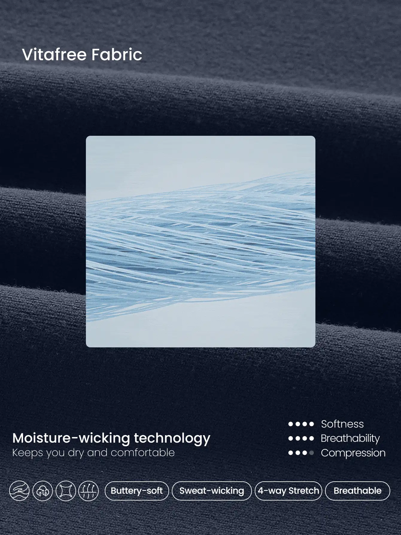 GLOWMODE Slim Fit warmer Taillenlanger 1/4 Reißverschluss Strick Langarm-Oberteil mit Daumenöffnungen für Laufen, Joggen, Wandern, Fitness, Training und tägliche Aktivitäten, feuchtigkeitsableitend - Dark Blue - Übersicht 5