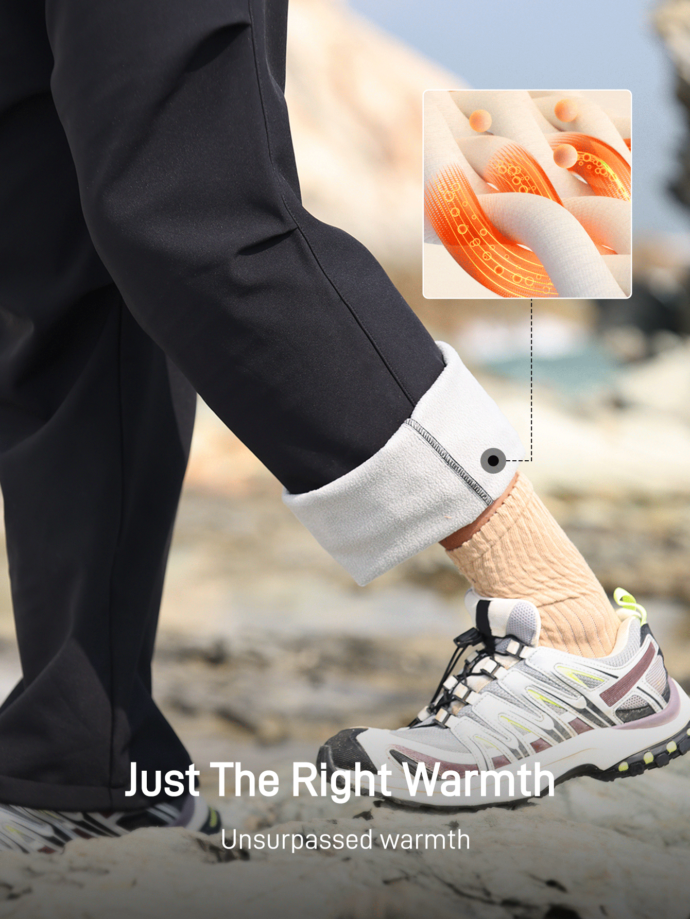 In My Nature 女士休闲保暖内衬暖口袋裤，百搭，适合徒步旅行 - 藏蓝色 - 查看 2