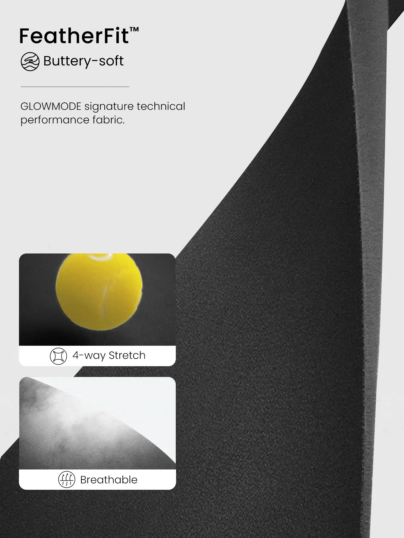 GLOWMODE 31 英寸 FeatherFit™ 收腹 U 型背部方领喇叭连体裤 低冲击瑜伽日常可拆卸罩杯