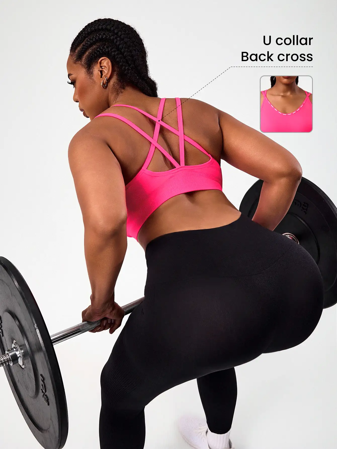 Rhythm Era 大码女式无缝工字背运动文胸