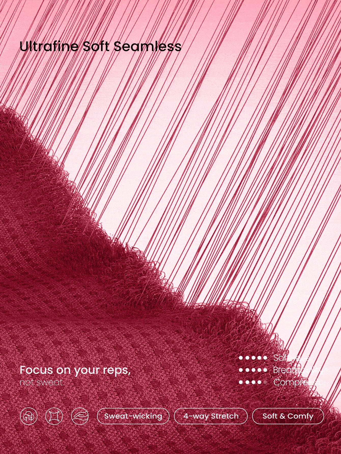 GLOWMODE Seamless Fitted Long Sleeve Crop Tee With Lace-Up Back Light Support Low Impact Yoga Pilates Daily Gym - Redwood - View 6