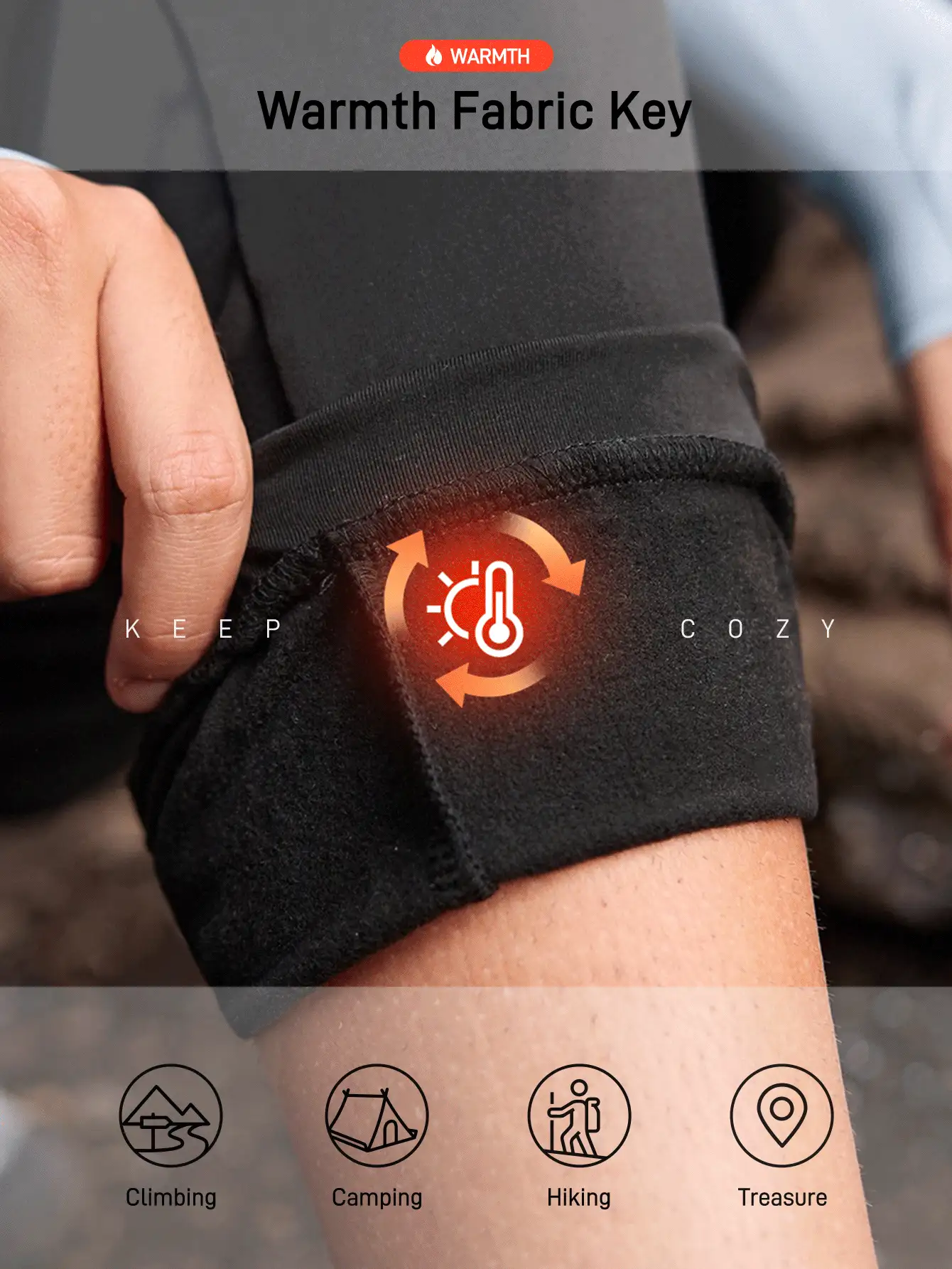 In My Nature Women's Outdoor Hiking Pants & Running Pants, High Stretch, Skin-Friendly, Thermal Lining, Suitable For Outdoor Camping, Hiking, Urban Commuting, Black