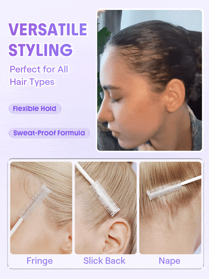 SHEGLAM HAIR On The Glow Style Keeper Hair Mascara, Frizz & Flyaway Hair Taming Wand, Hair Finishing Stick, Soft Hold Without Clumps, No Sticky Residue, Easy To Rinse Out, Sweat-Proof Formula That Lasts Through Work, Outings And Leisure For Flyaways & Baby Hairs Graduation Birthday Gift Holiday Winter Pink Vibe Makeup Party Beach Travel Camping School Campus Festivals Rose Present Girl Charm Best Valentine's Day Women's Day Love Yourself - Clear - View 8