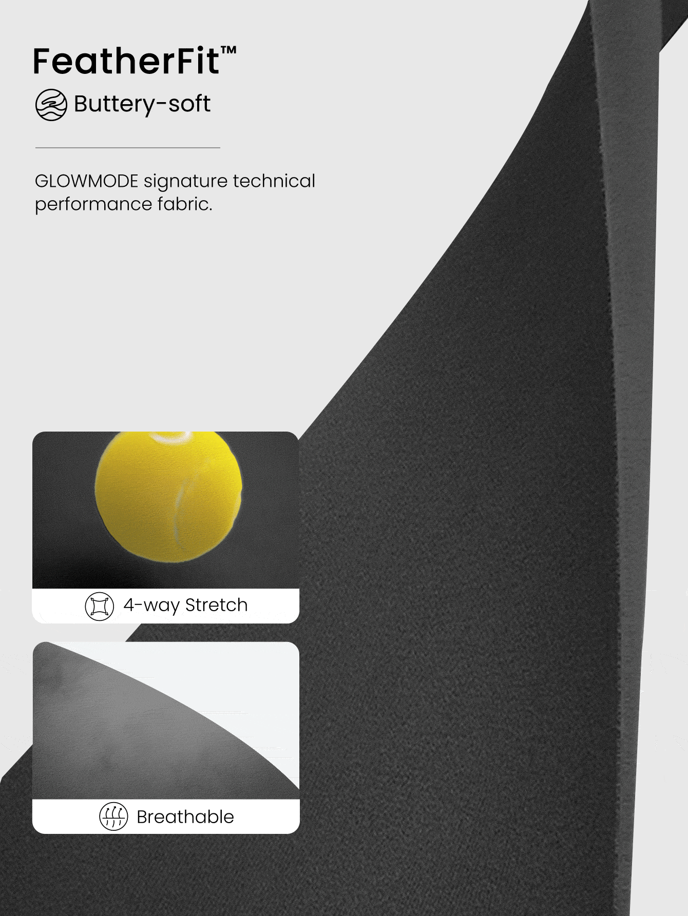 GLOWMODE 31 英寸 FeatherFit™ 可调节抽绳腰部喇叭紧身裤 低冲击瑜伽日常 - 黑色 - 查看 5