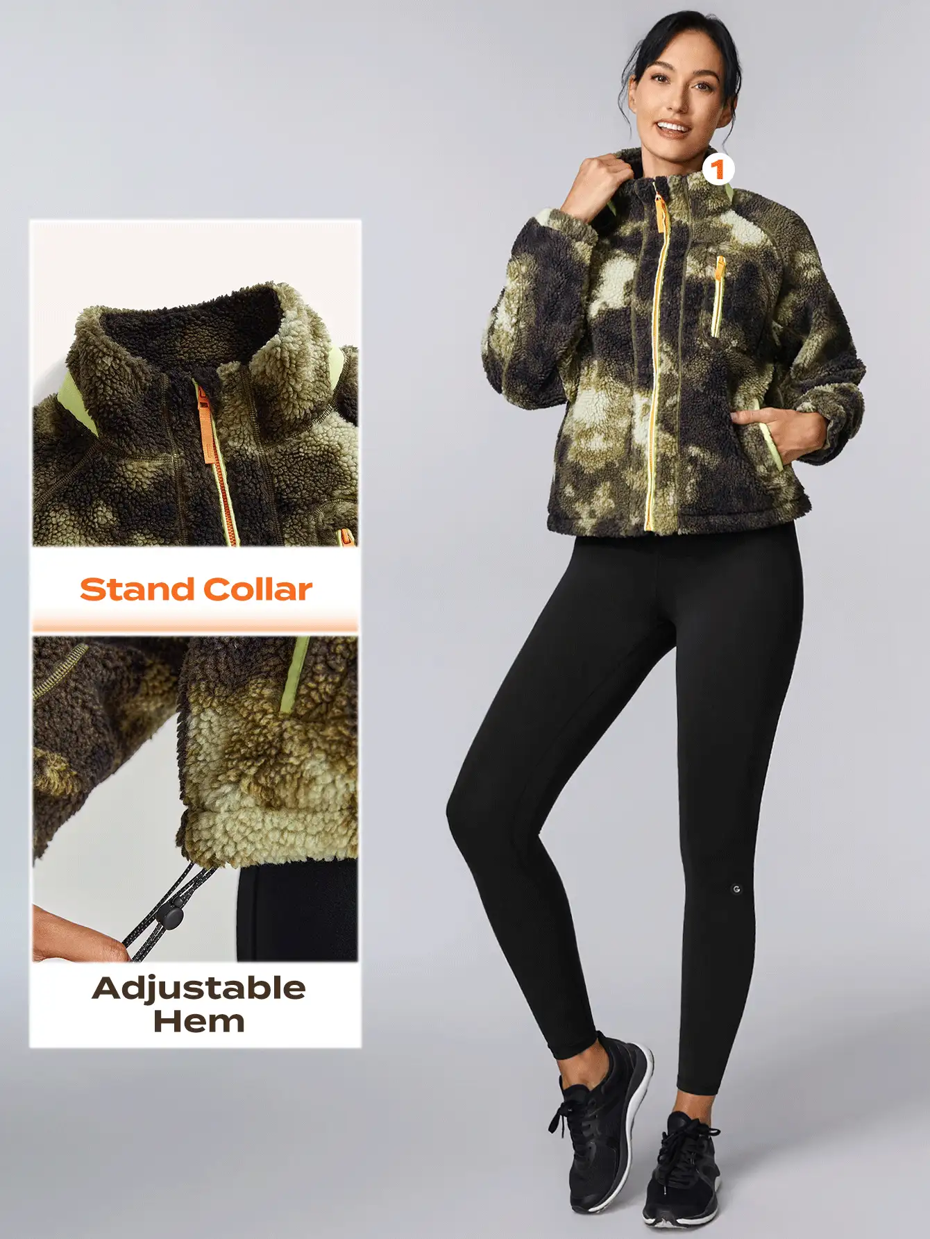 GLOWMODE Polar Fleece Get Cozy Camouflage Jacket - Multicolor - View 3