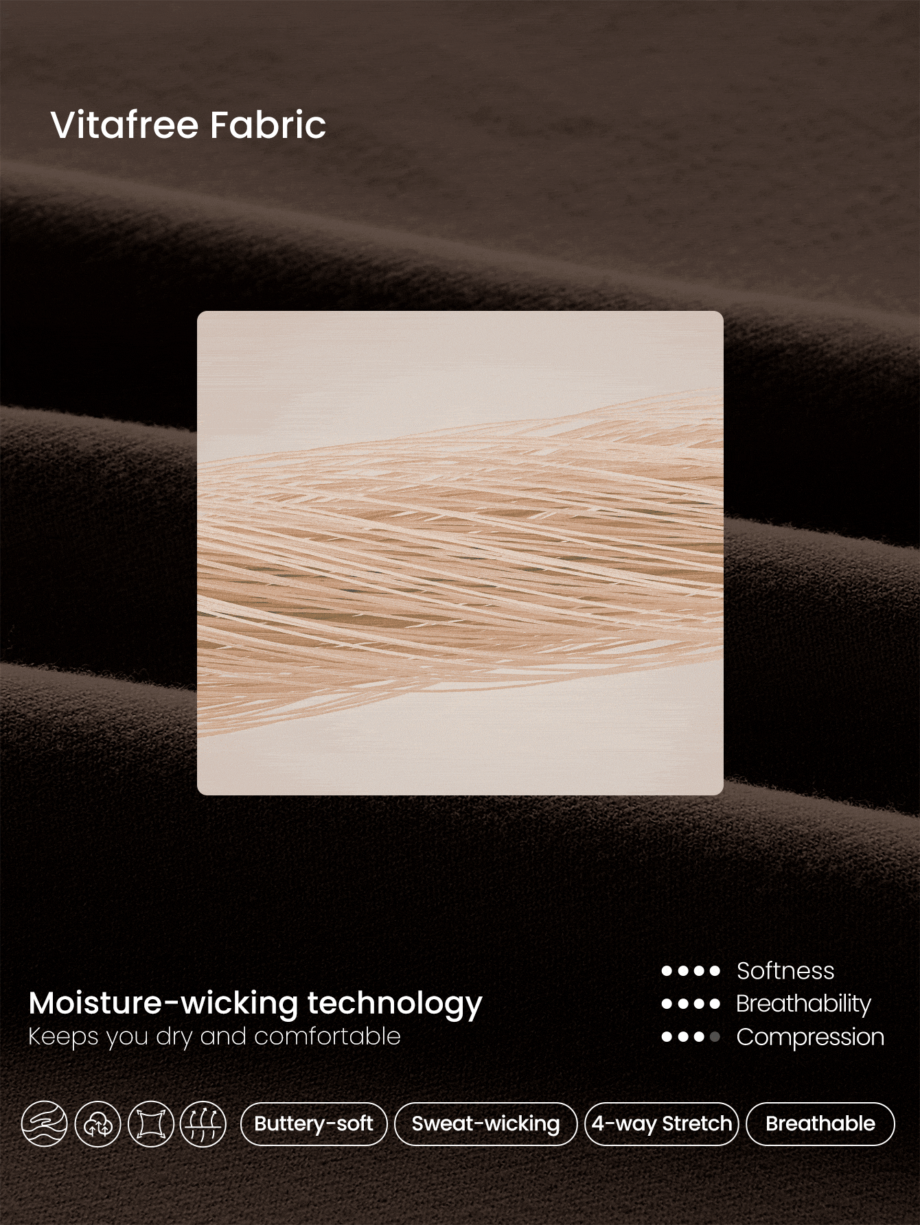 GLOWMODE 修身保暖短款长袖上衣，带拇指孔，可拆卸衬垫，瑜伽日常运动服，吸汗排汗 - 巧克力棕 - 查看 7