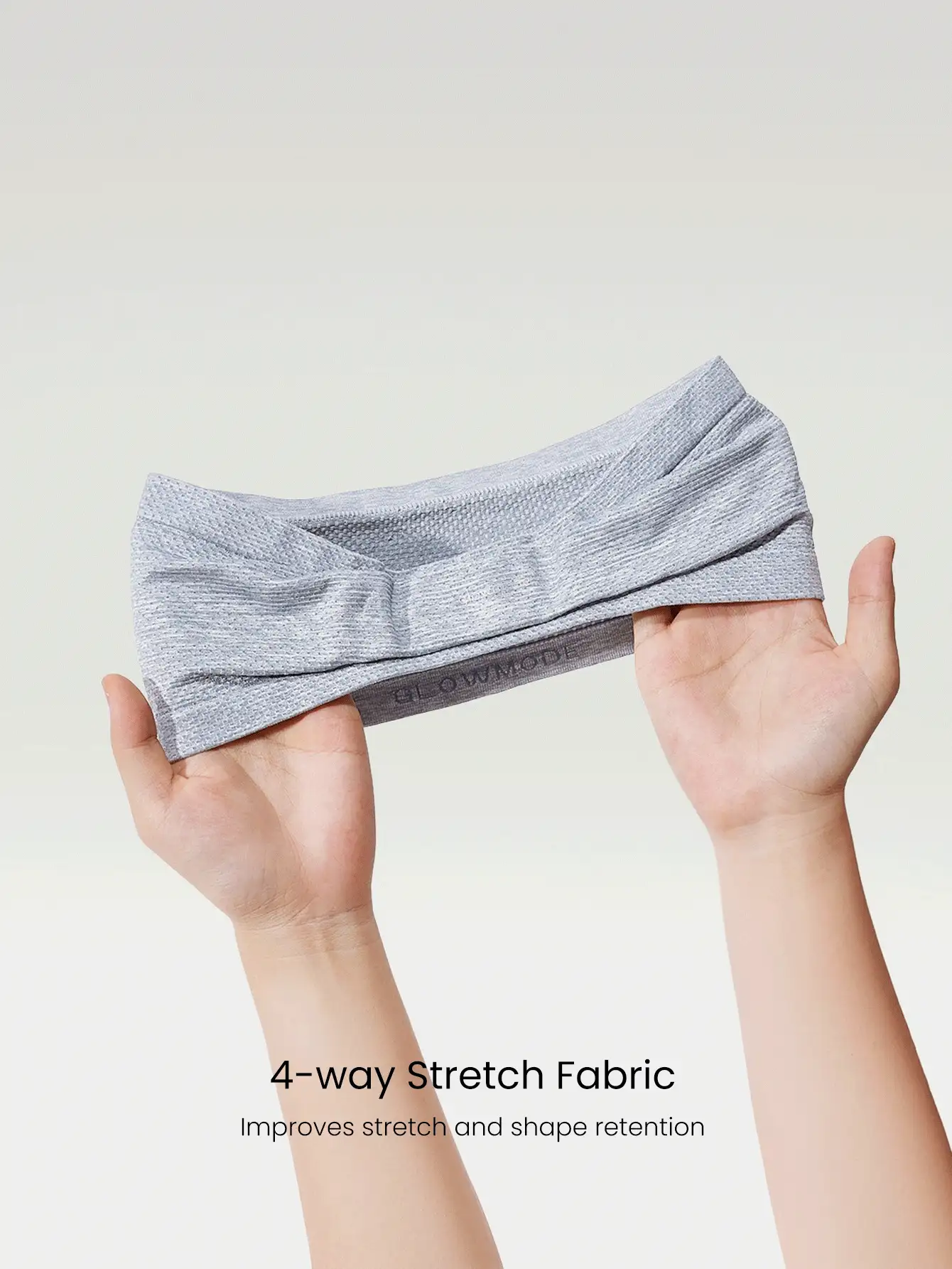 GLOWMODE Fierce Focus 弹力无缝吸汗反光标志宽头带跑步徒步健身房锻炼日常运动服 - 灰色 - 查看 3