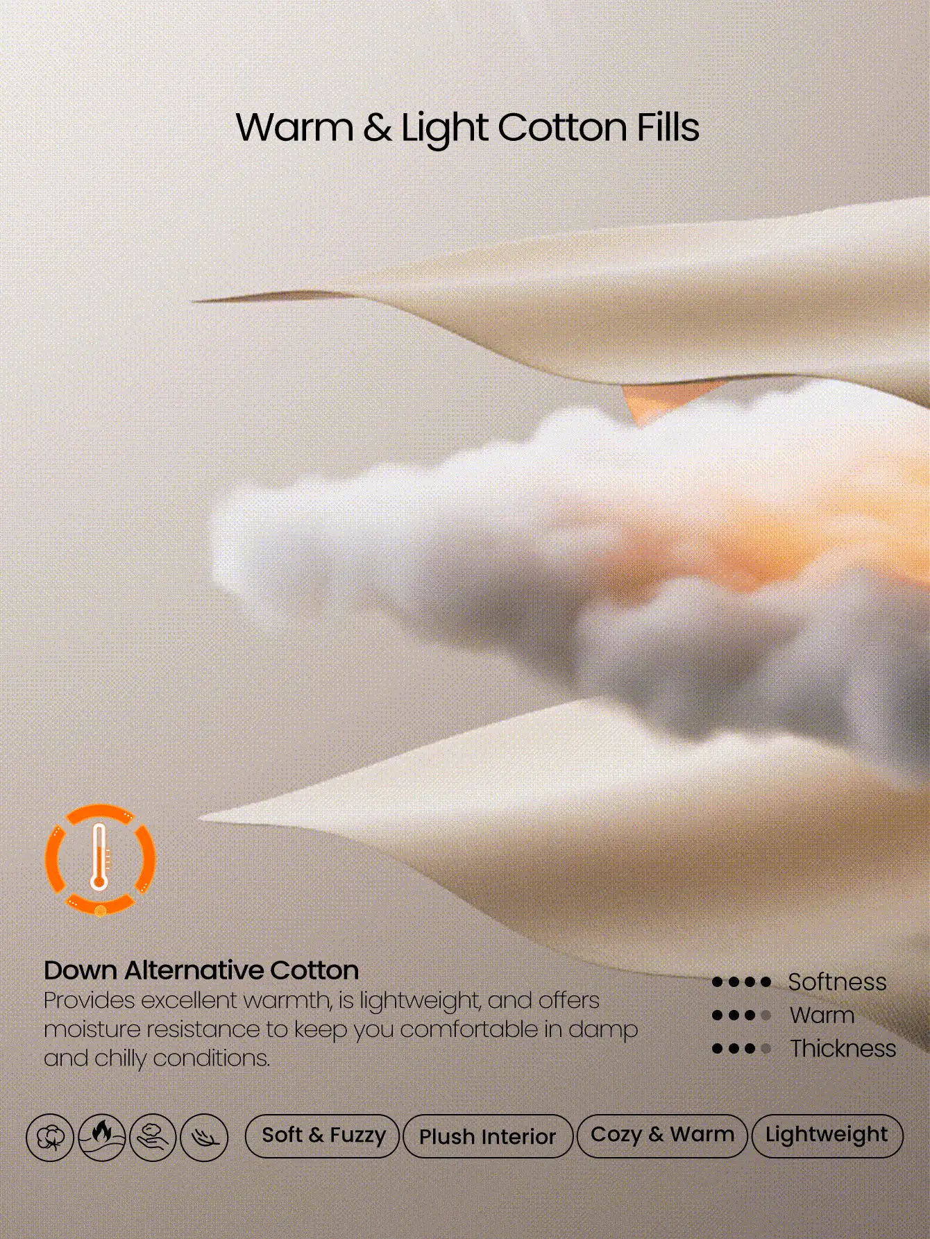 GLOWMODE Áo khoác phồng giữ ấm Chic In Warmth Blizzard Flex Matte mềm mại, ấm áp, có khóa kéo, nút bấm, túi, mũ trùm đầu có thể tháo rời, dài đến hông đến giữa đầu gối, thích hợp cho mùa thu đông, hoạt động ngoài trời, mặc thường ngày. - màu đen - Xem 3