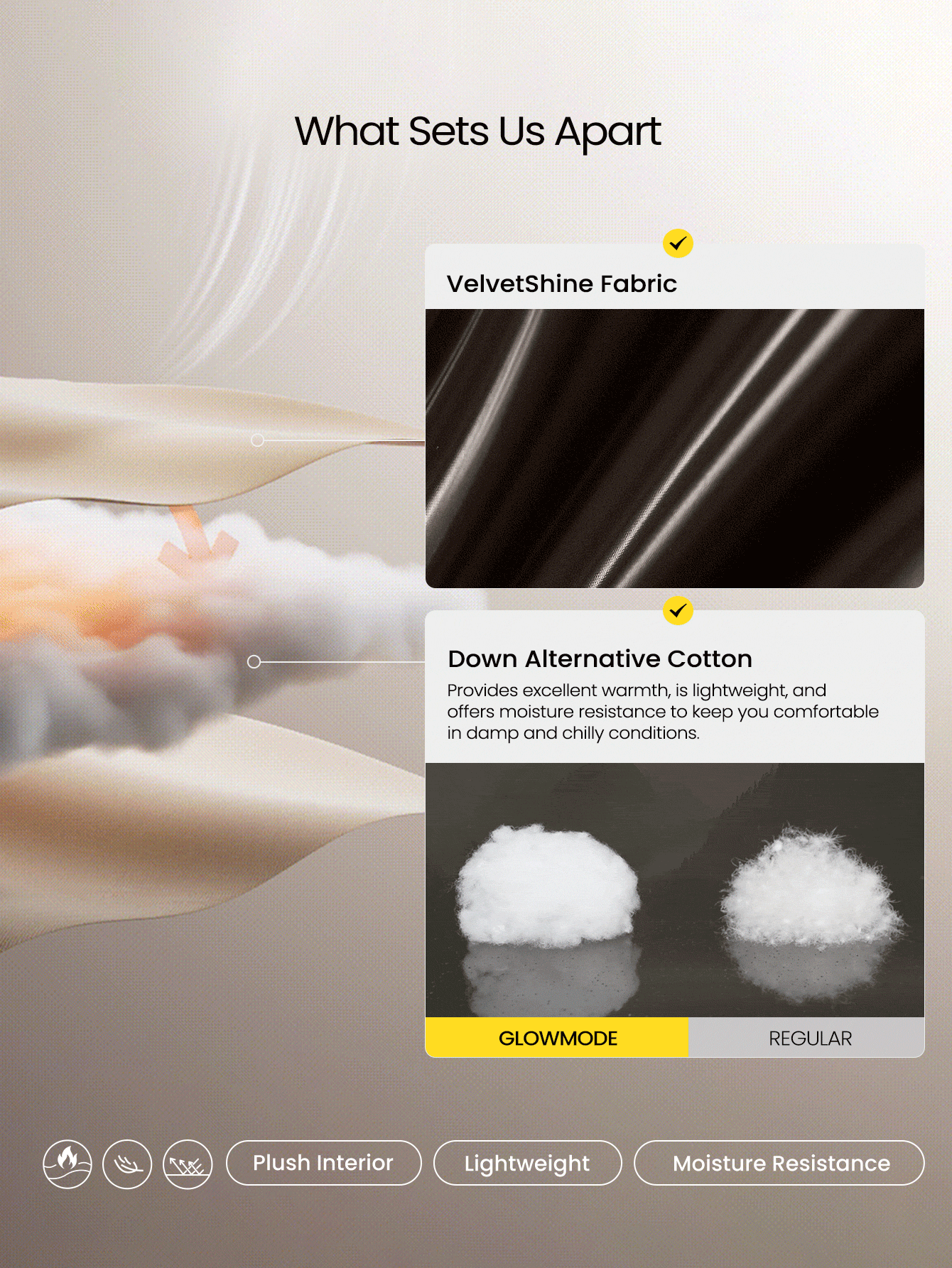 GLOWMODE Chic In Warmth Chill Crush Shiny Matte Finish Wind-Resistant Neckline Cuffs Zipper Pockets Cropped Puffer Jacket Autumn Winter Outdoors Snow Ski Daily Casual Wear - Chocolate Brown - View 3